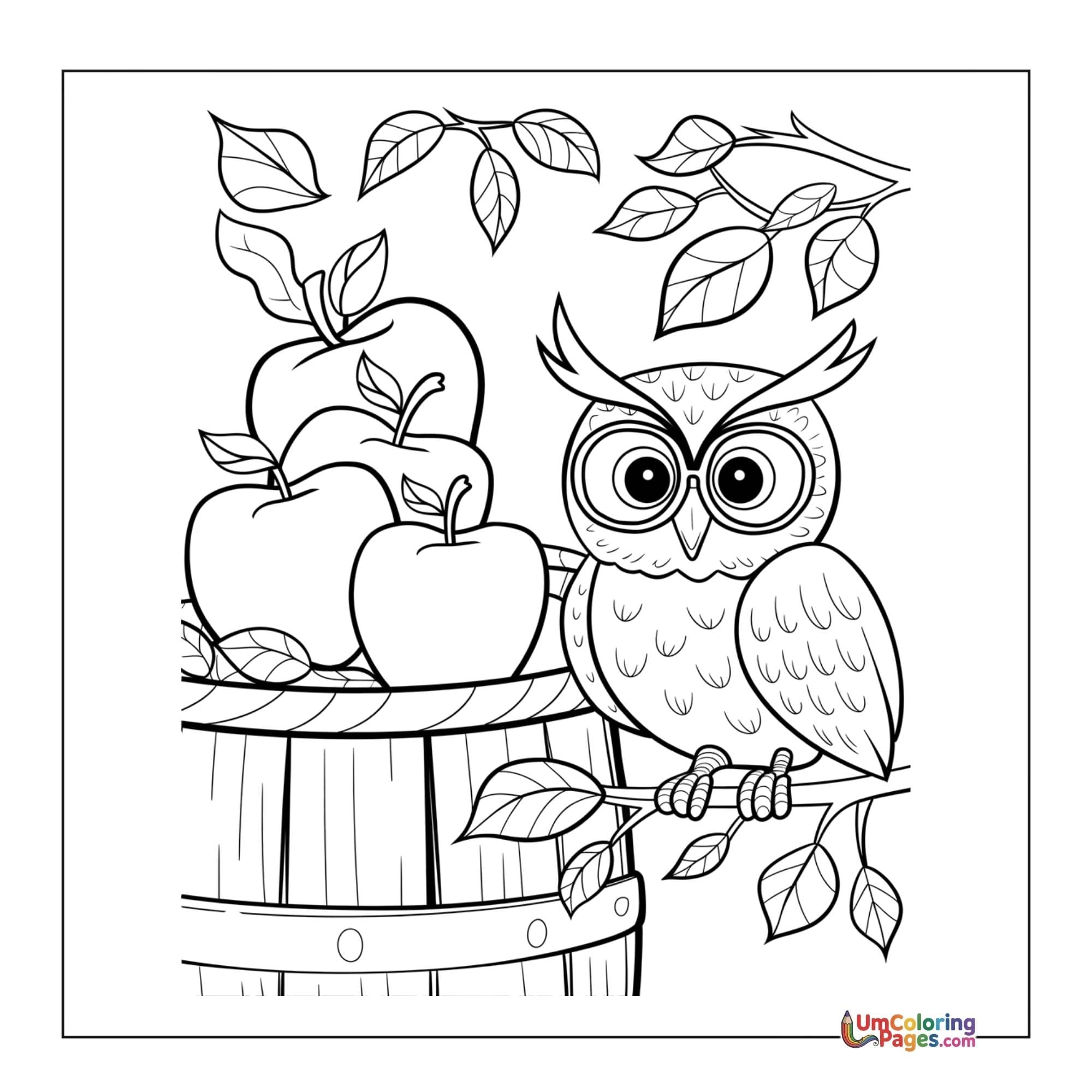 Owl coloring page 5 - free printable PDF