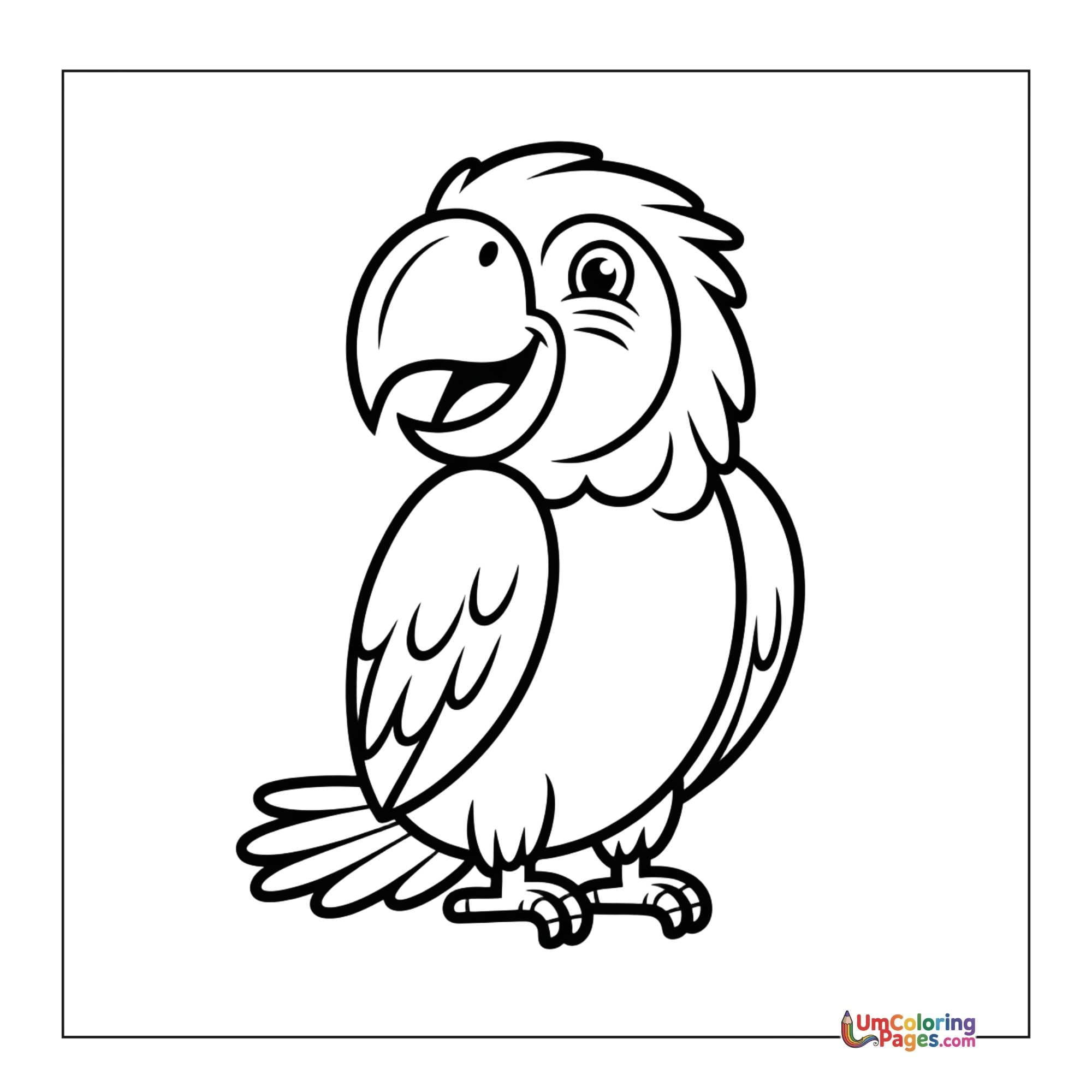 Parrot coloring page 6 - free printable PDF