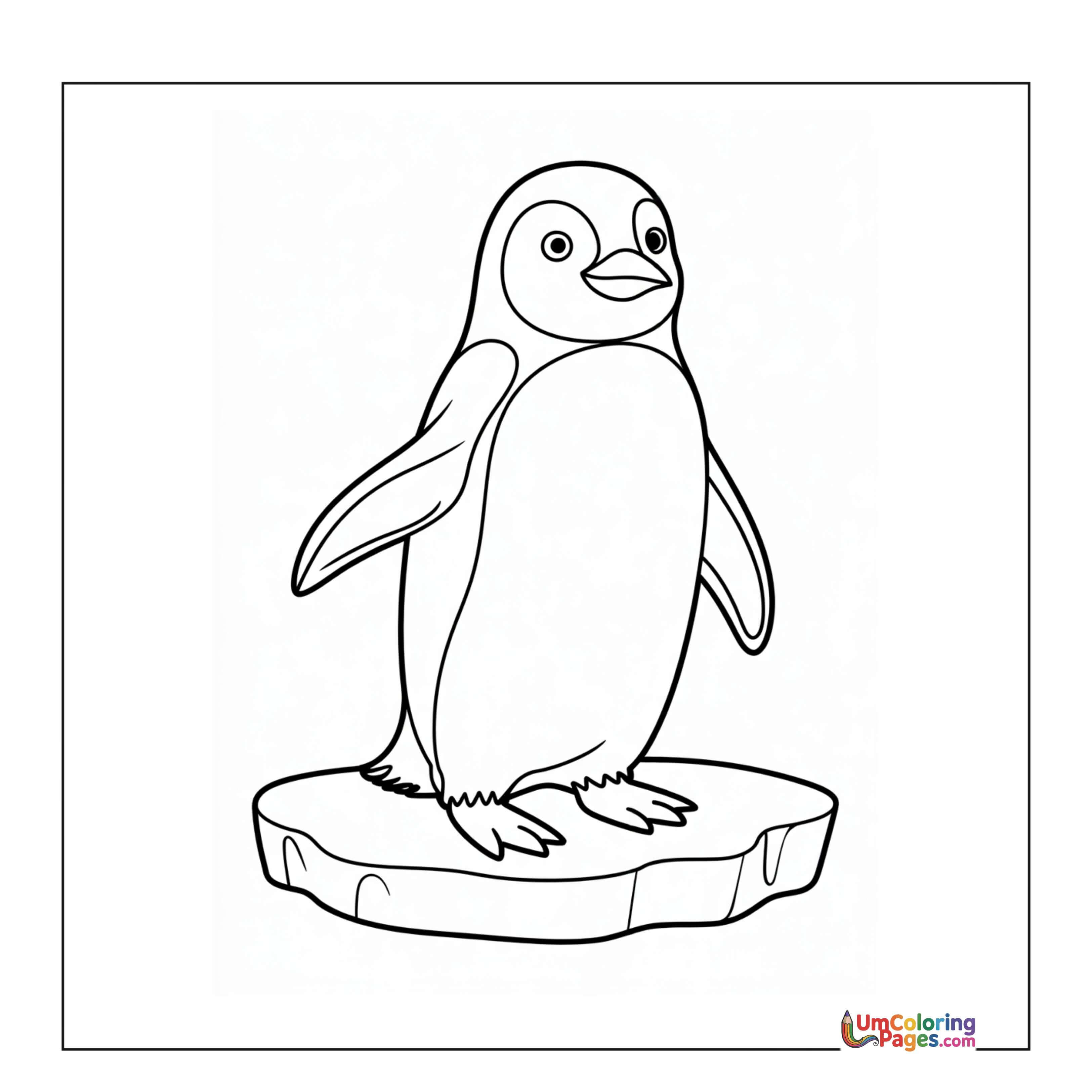 Penguin coloring page - free printable