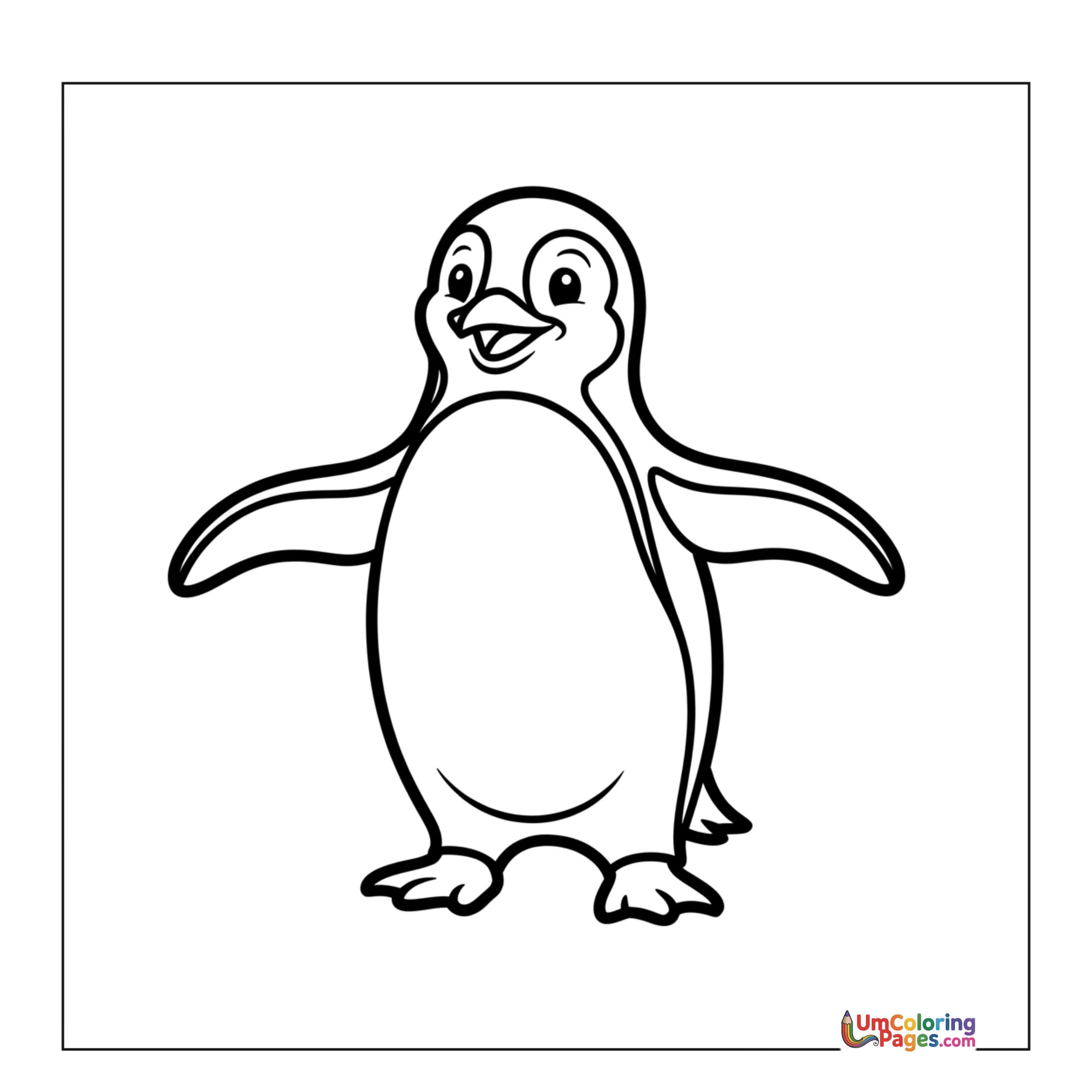Penguin coloring page 3 - free printable PDF