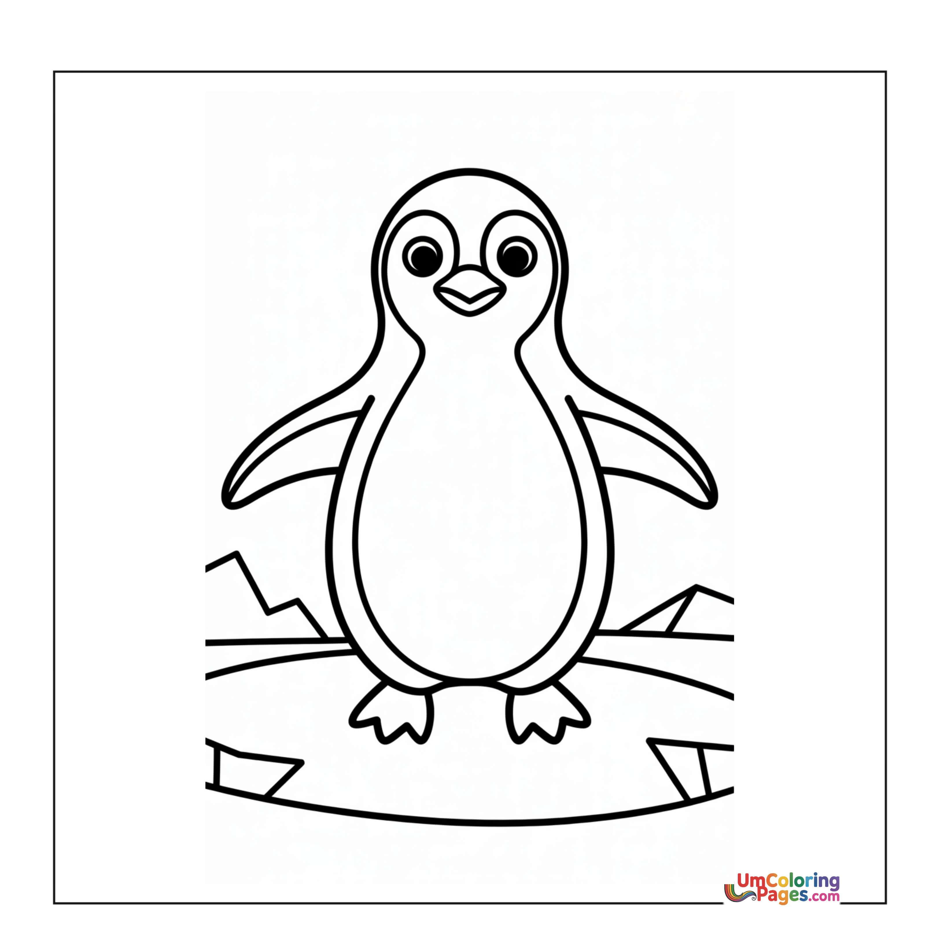 Penguin coloring page 4 - free printable PDF