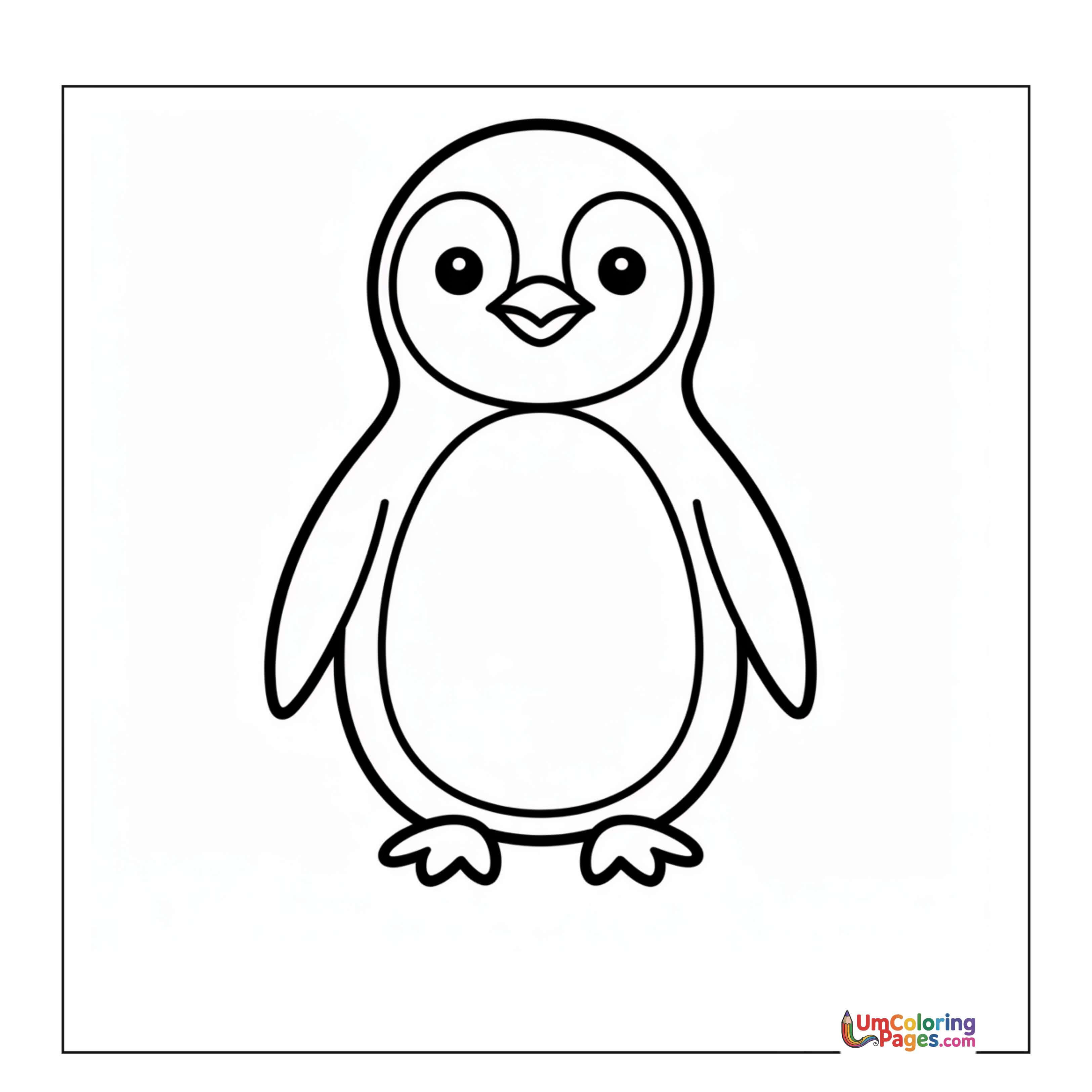 Penguin coloring page 5 - free printable PDF