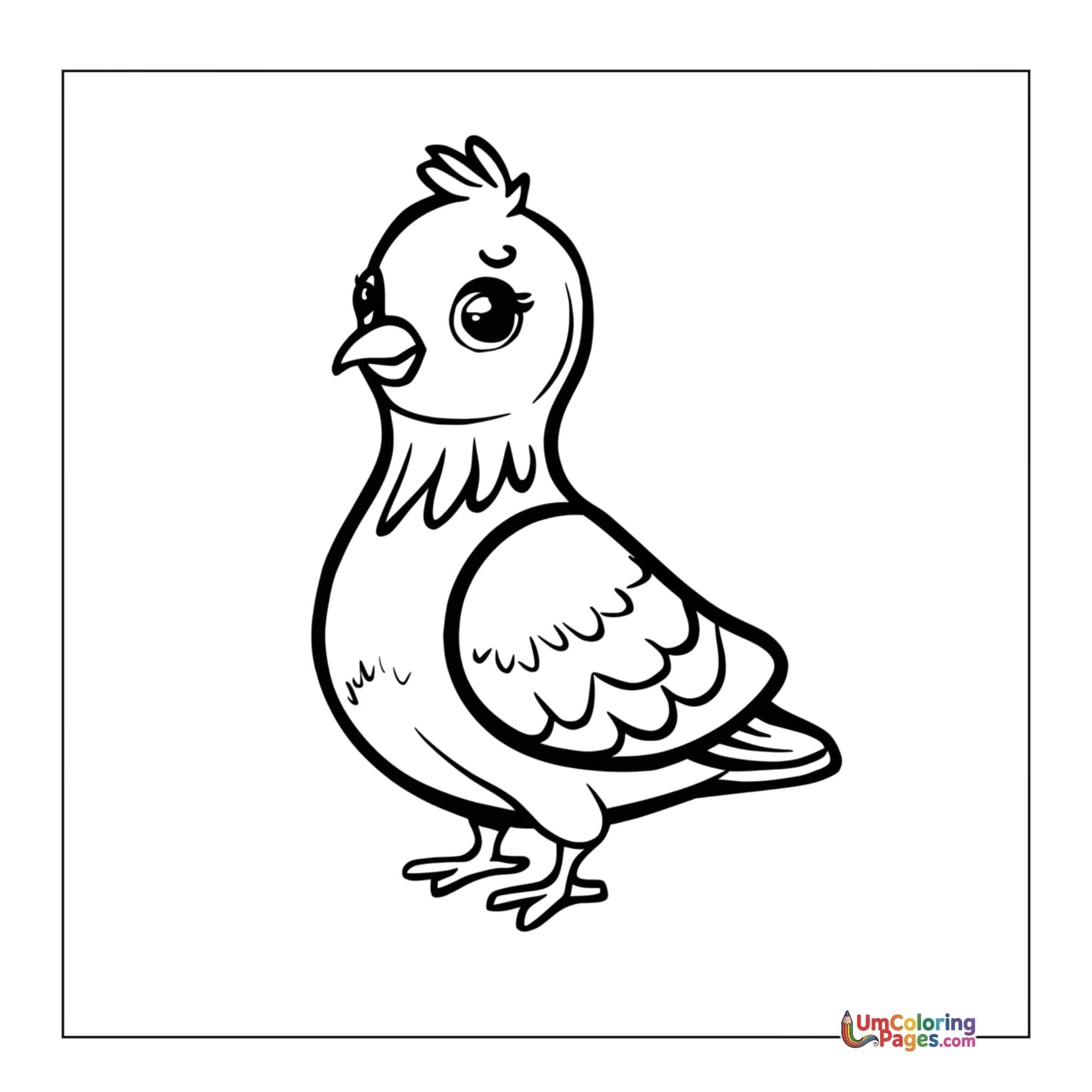 Pigeon coloring page 6 - free printable PDF