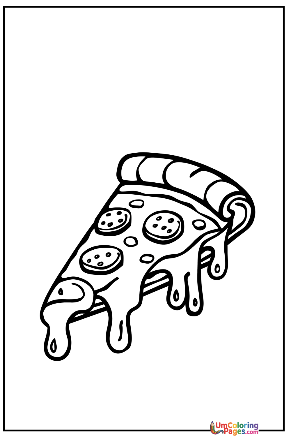 Pizza coloring page 4 - free printable PDF