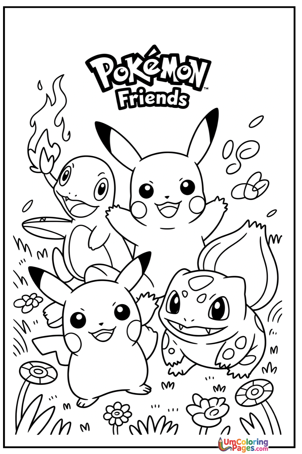 Pokemon coloring page 4 - free printable PDF