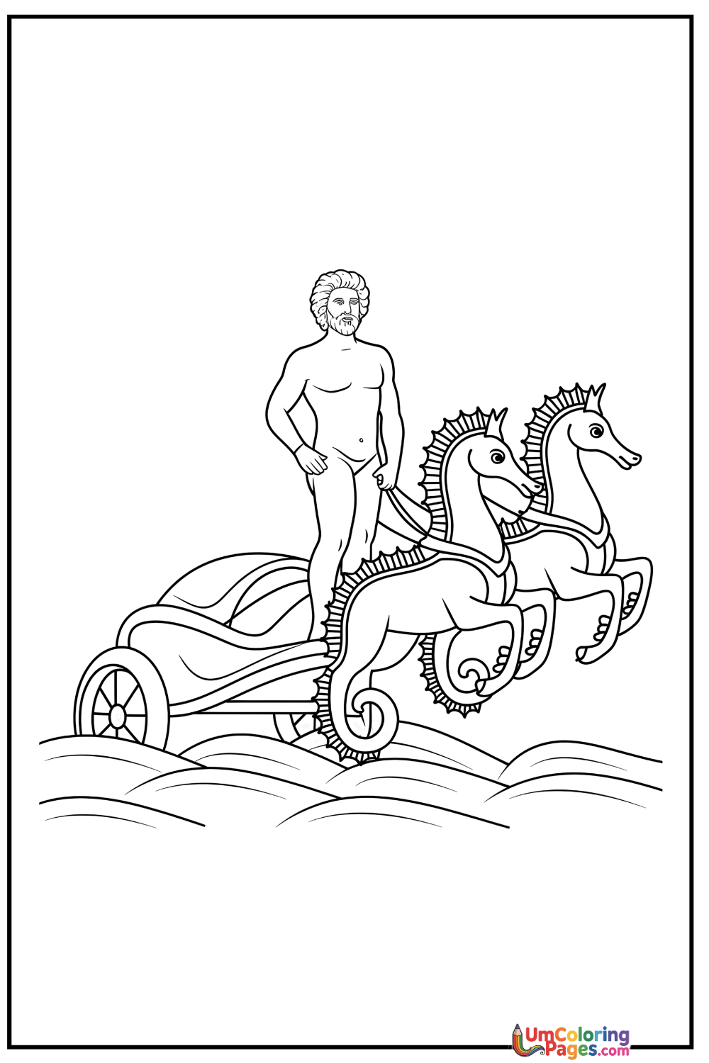 Poseidon coloring page 5 - free printable PDF