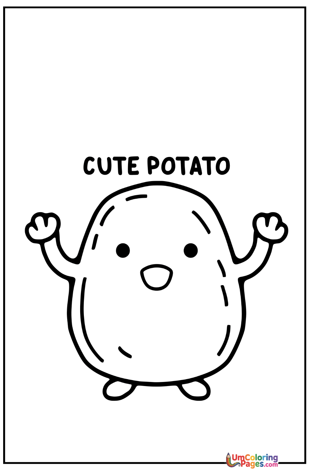 Potato coloring page 2 - free printable PDF