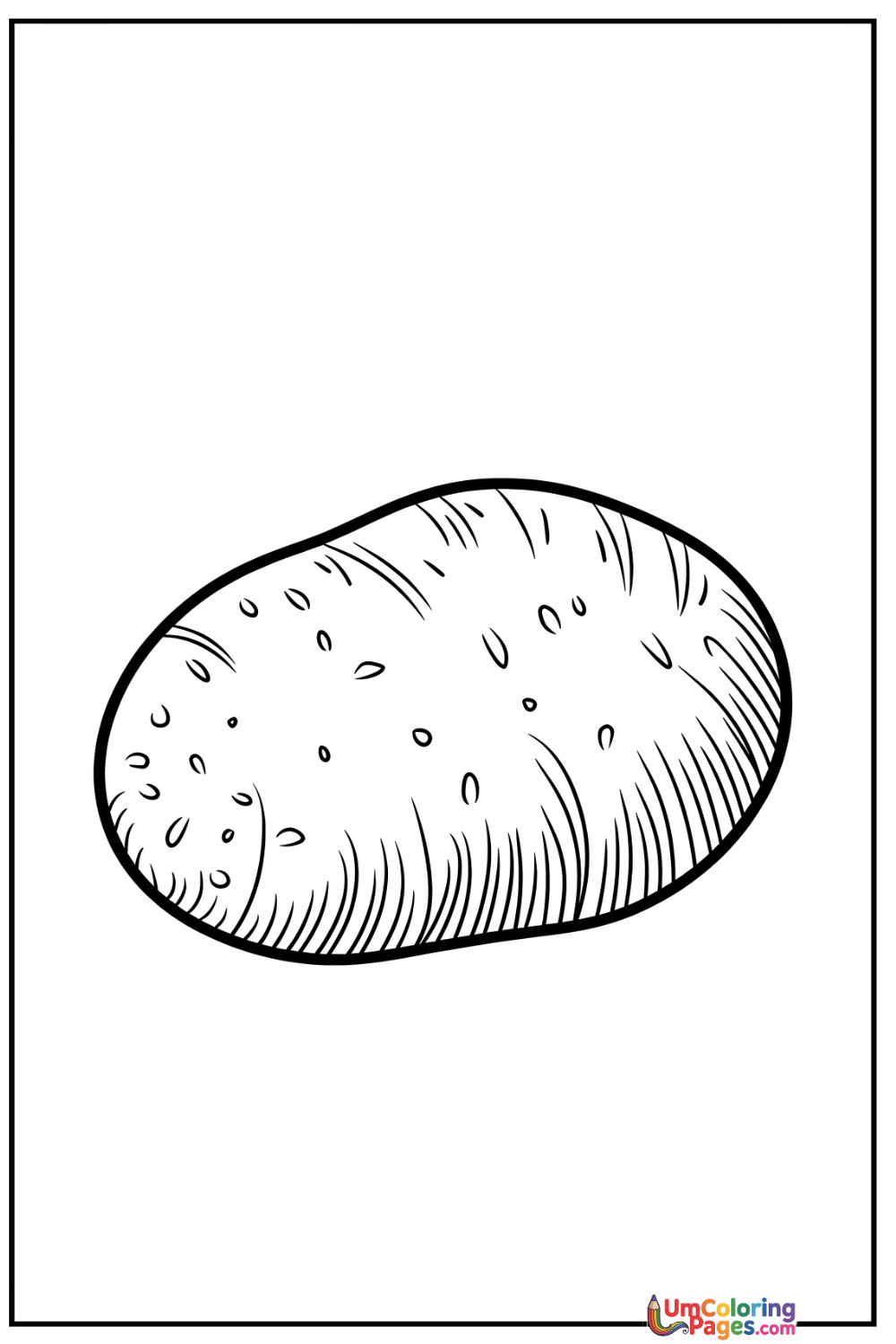 Potato coloring page 3 - free printable PDF