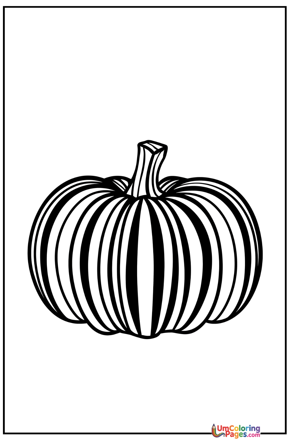 Pumpkin coloring page - free printable