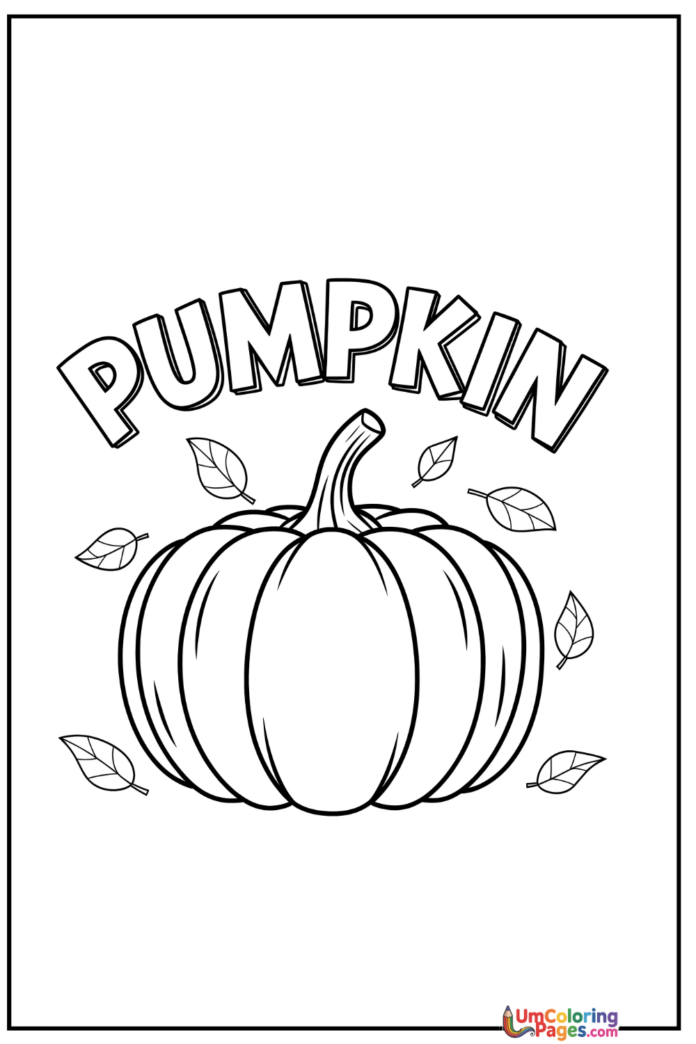 Pumpkin coloring page 3 - free printable PDF