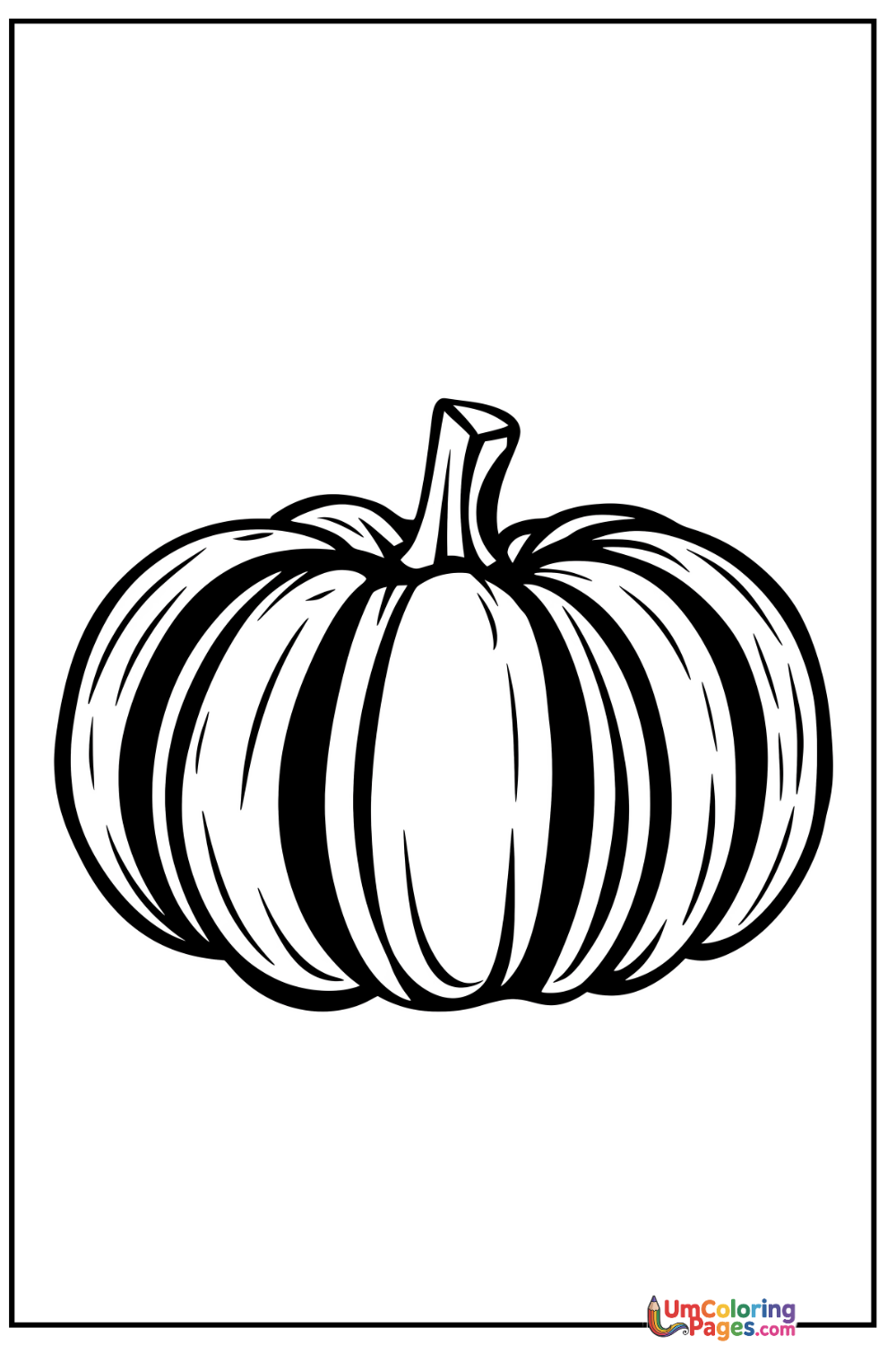 Pumpkin coloring page 5 - free printable PDF
