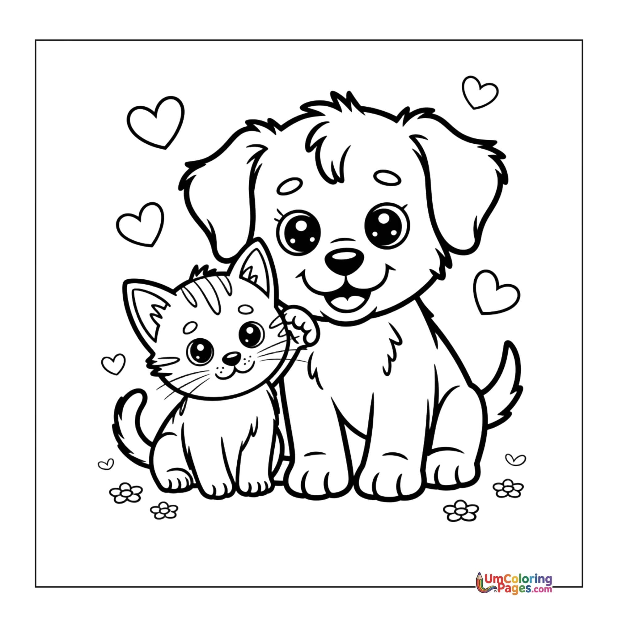 Puppy coloring page - free printable