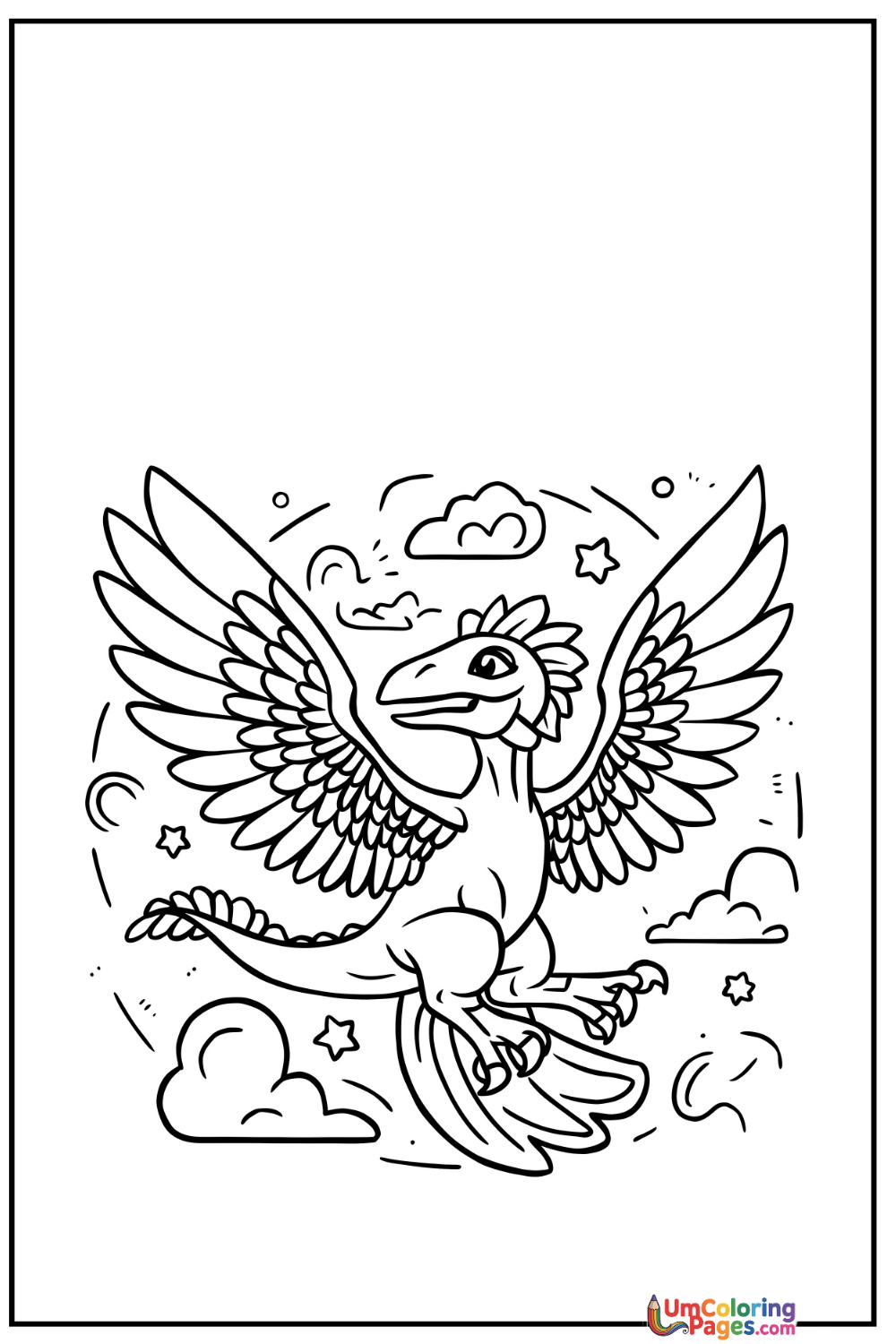 Quetzalcoatlus coloring page 3 - free printable PDF