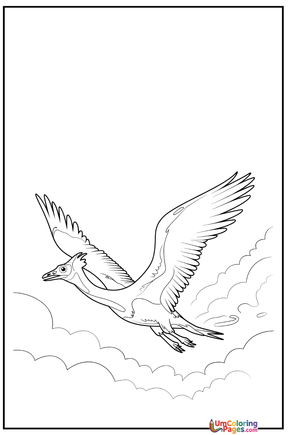 Quetzalcoatlus coloring page 4 - free printable PDF
