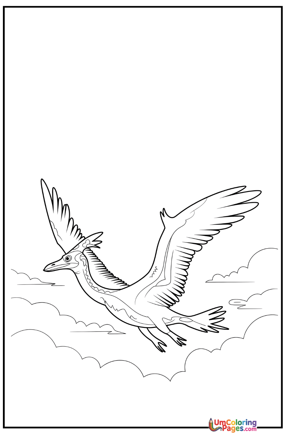 Quetzalcoatlus coloring page 5 - free printable PDF