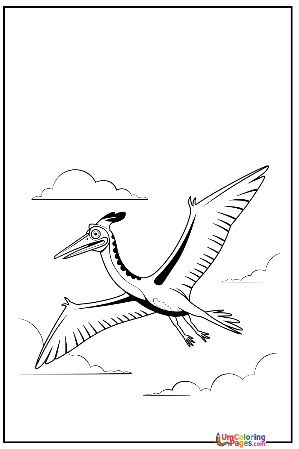 Quetzalcoatlus coloring page 6 - free printable PDF