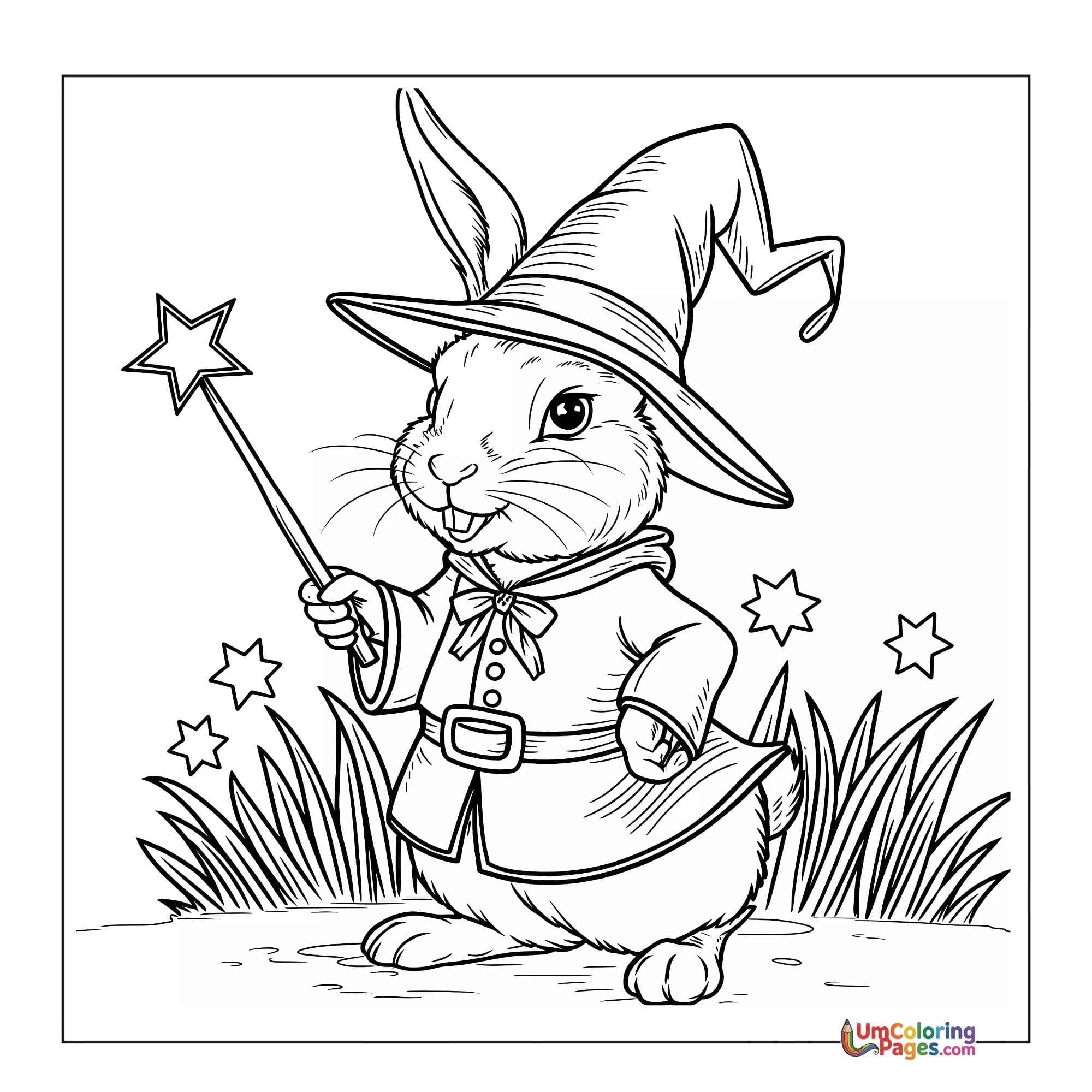 Rabbit coloring page 5 - free printable PDF