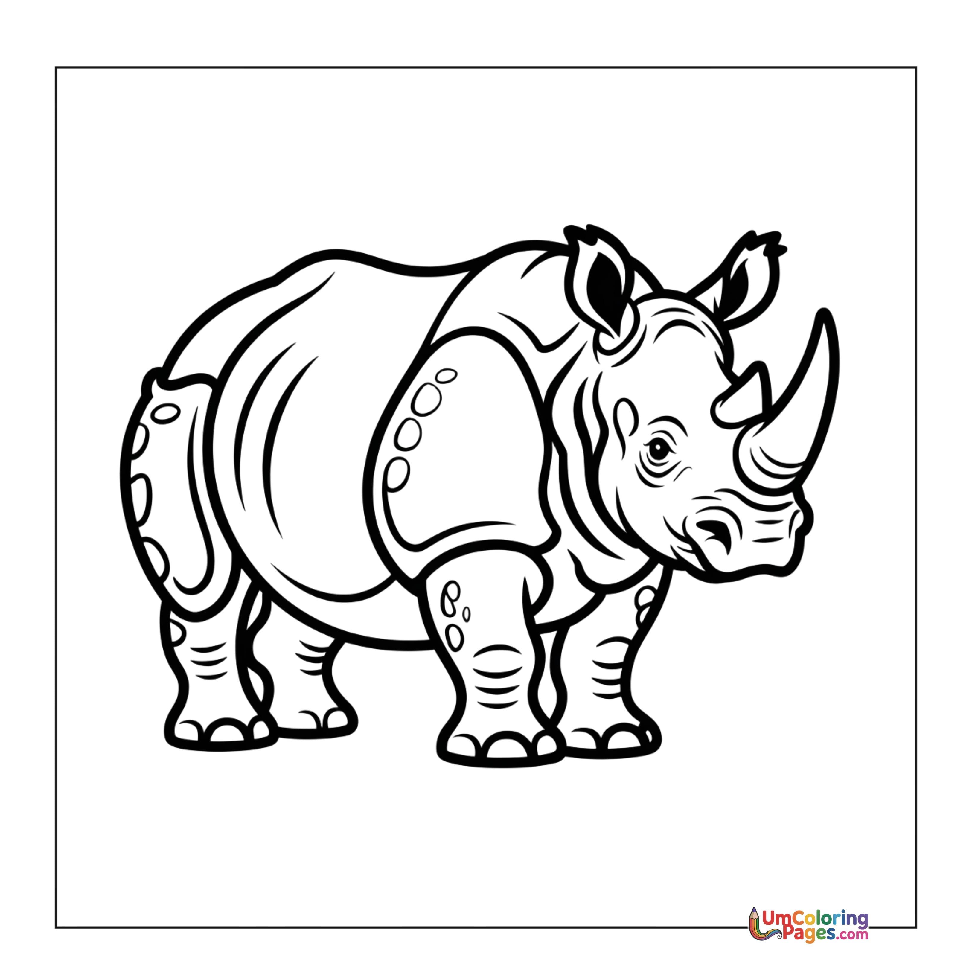 Rhinoceros coloring page 5 - free printable PDF