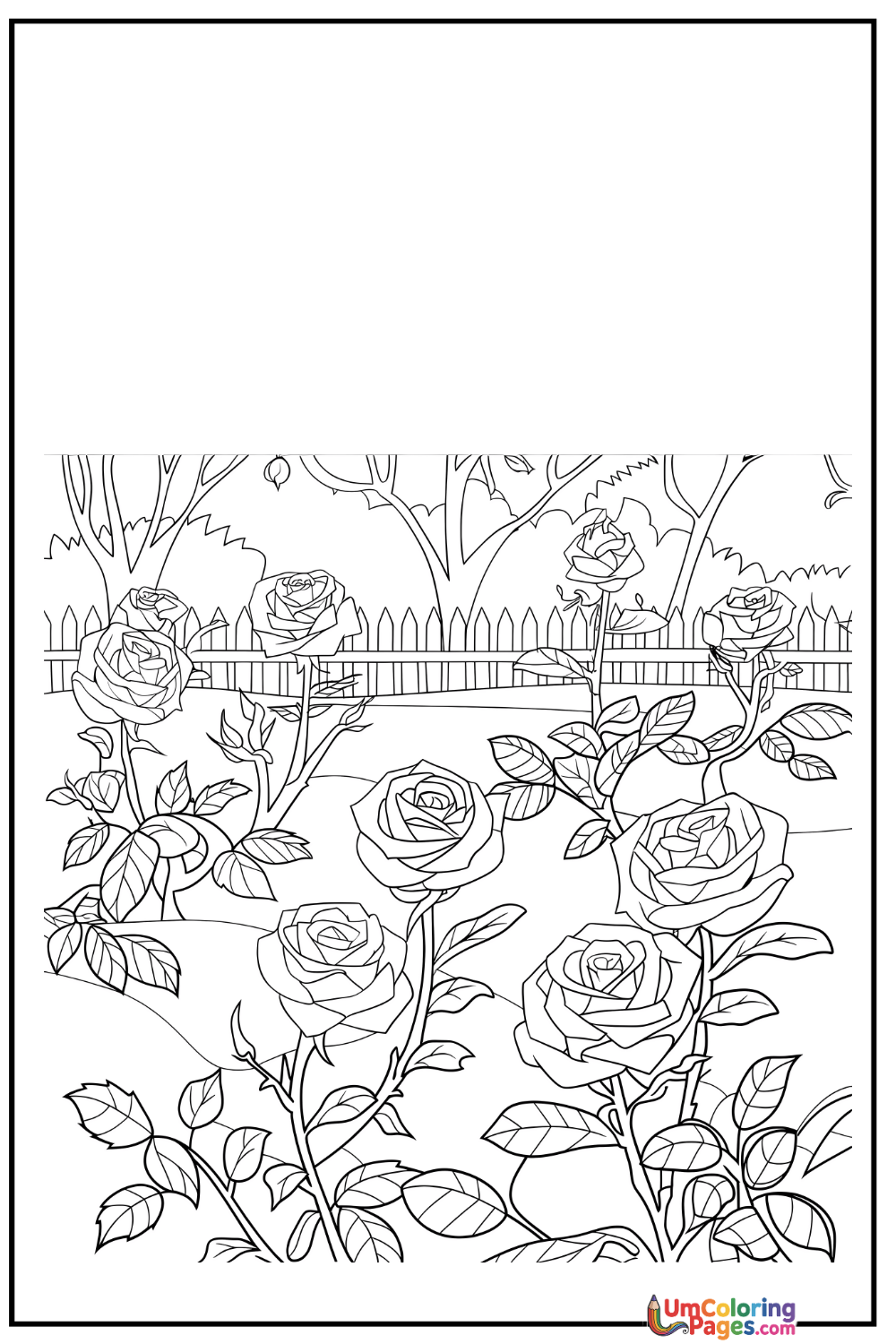 Rose  Garden coloring page 2 - free printable PDF