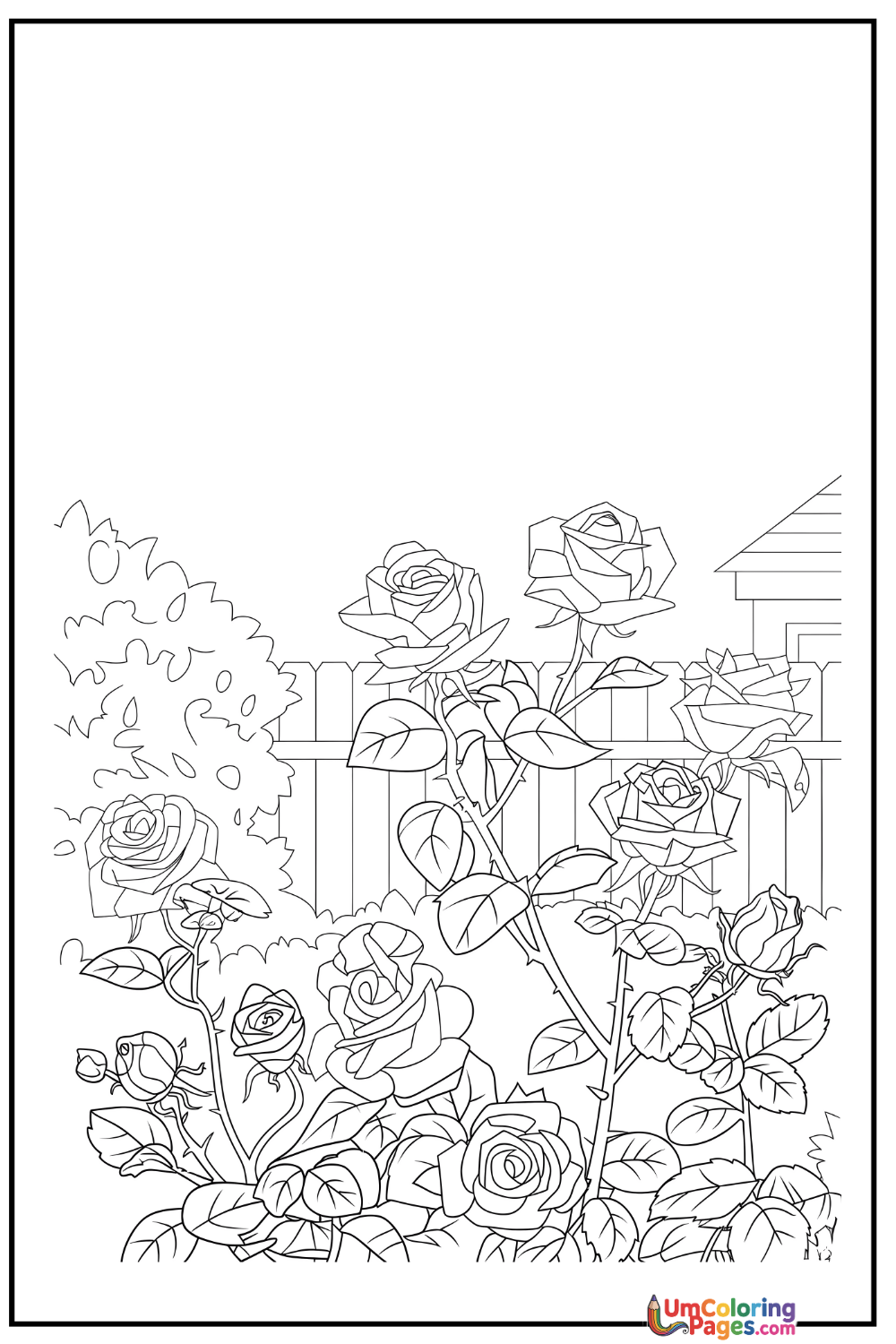 Rose  Garden coloring page 6 - free printable PDF
