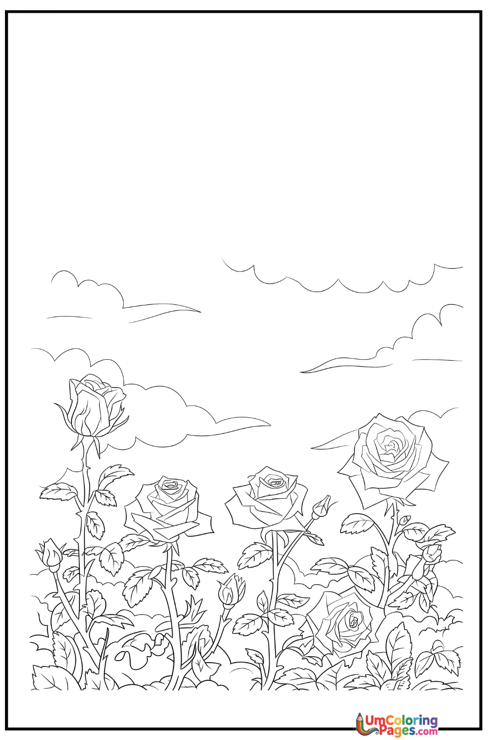 Rose  Garden coloring page 7 - free printable PDF