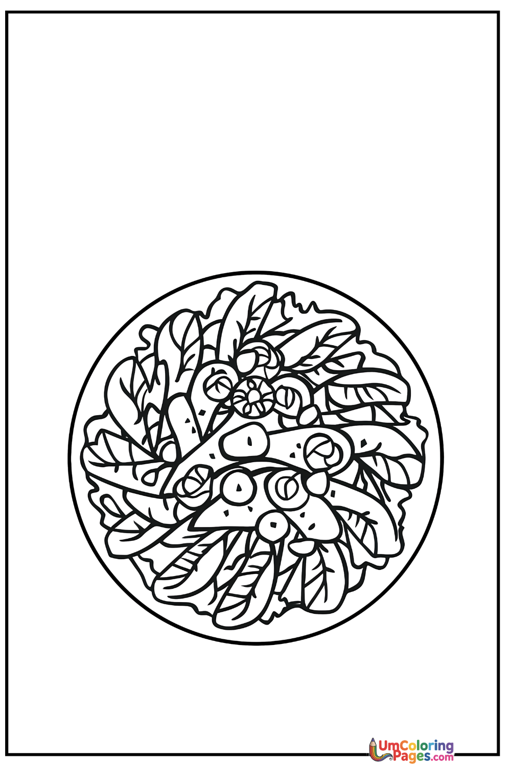 Salad coloring page 2 - free printable PDF