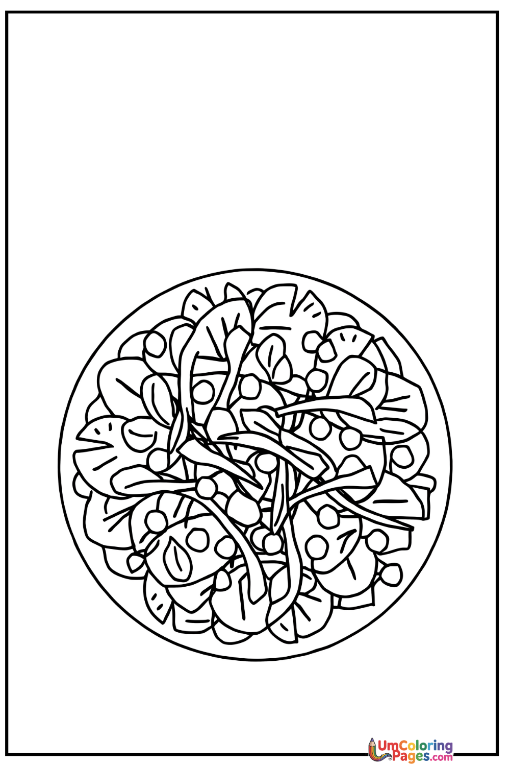 Salad coloring page 4 - free printable PDF