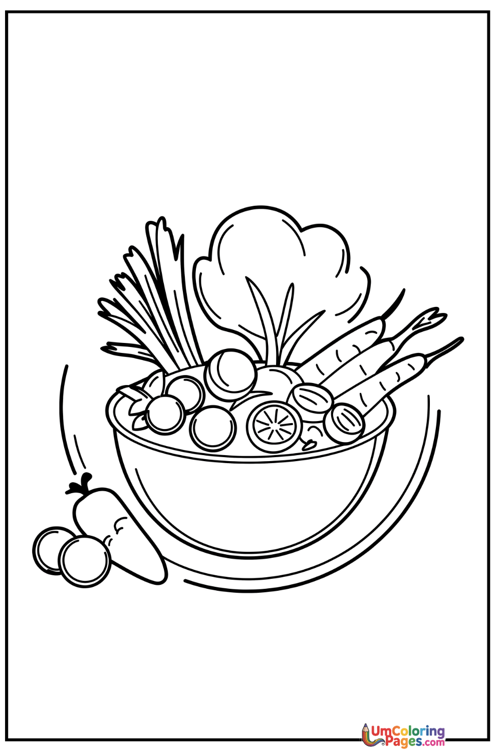 Salad coloring page 5 - free printable PDF
