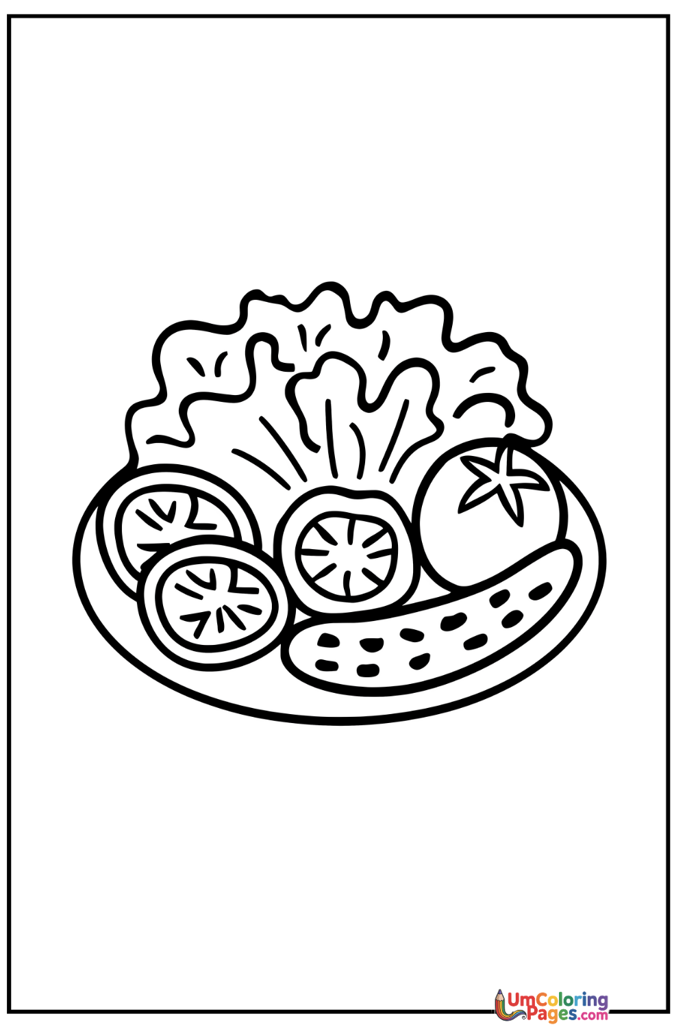 Salad coloring page 7 - free printable PDF