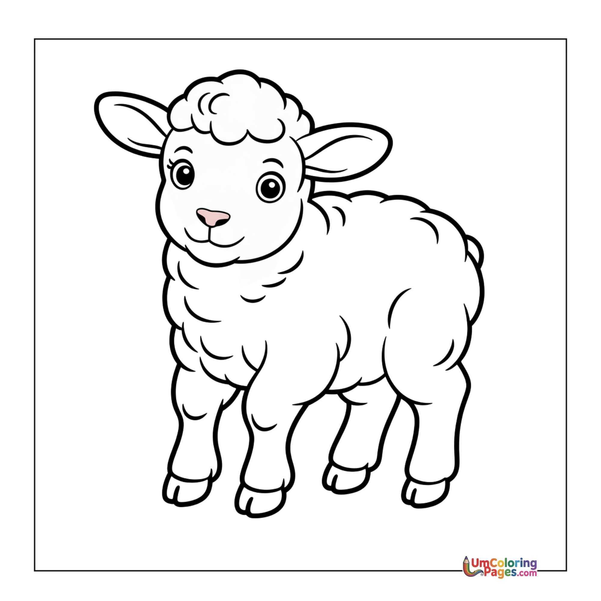 Sheep coloring page - free printable