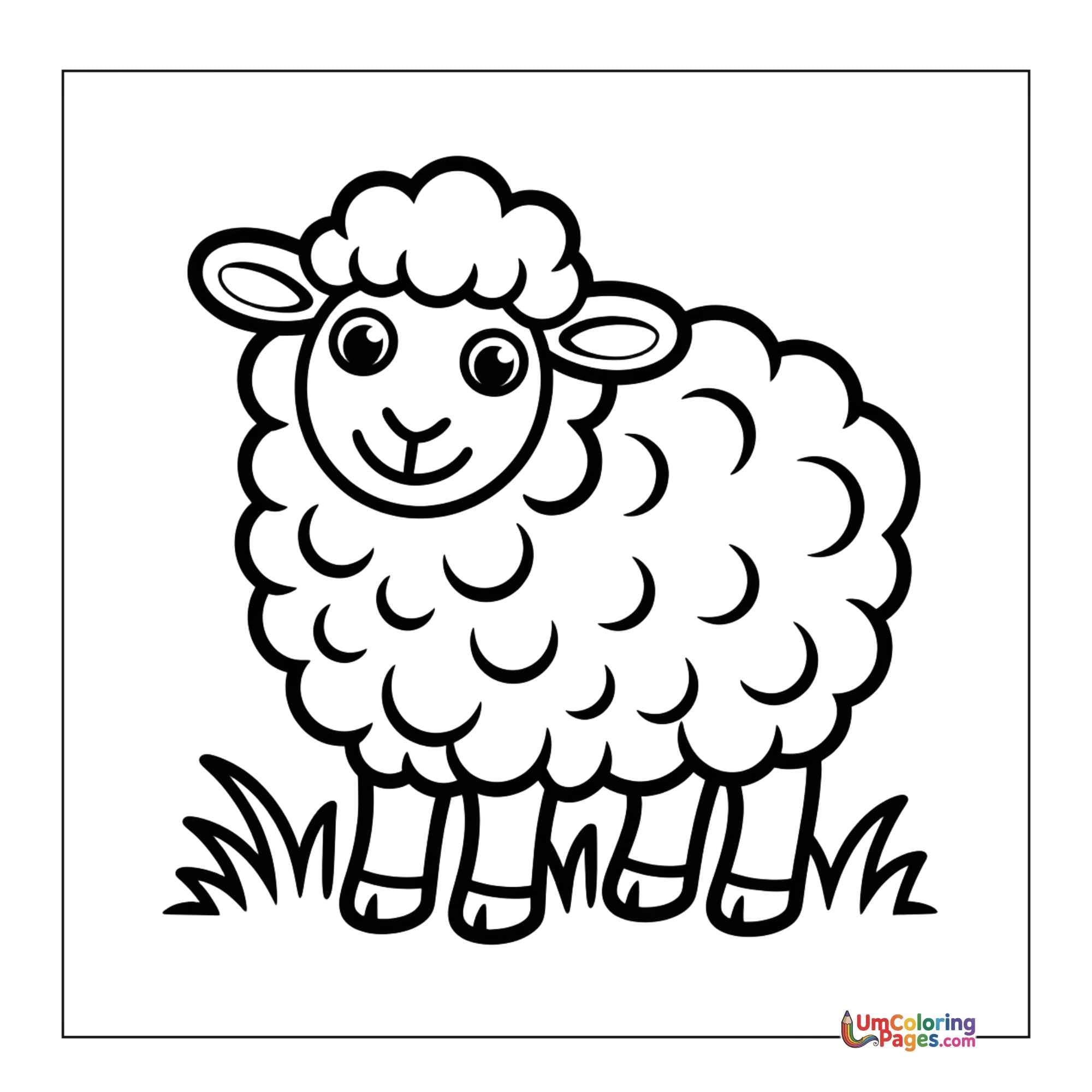 Sheep coloring page 4 - free printable PDF