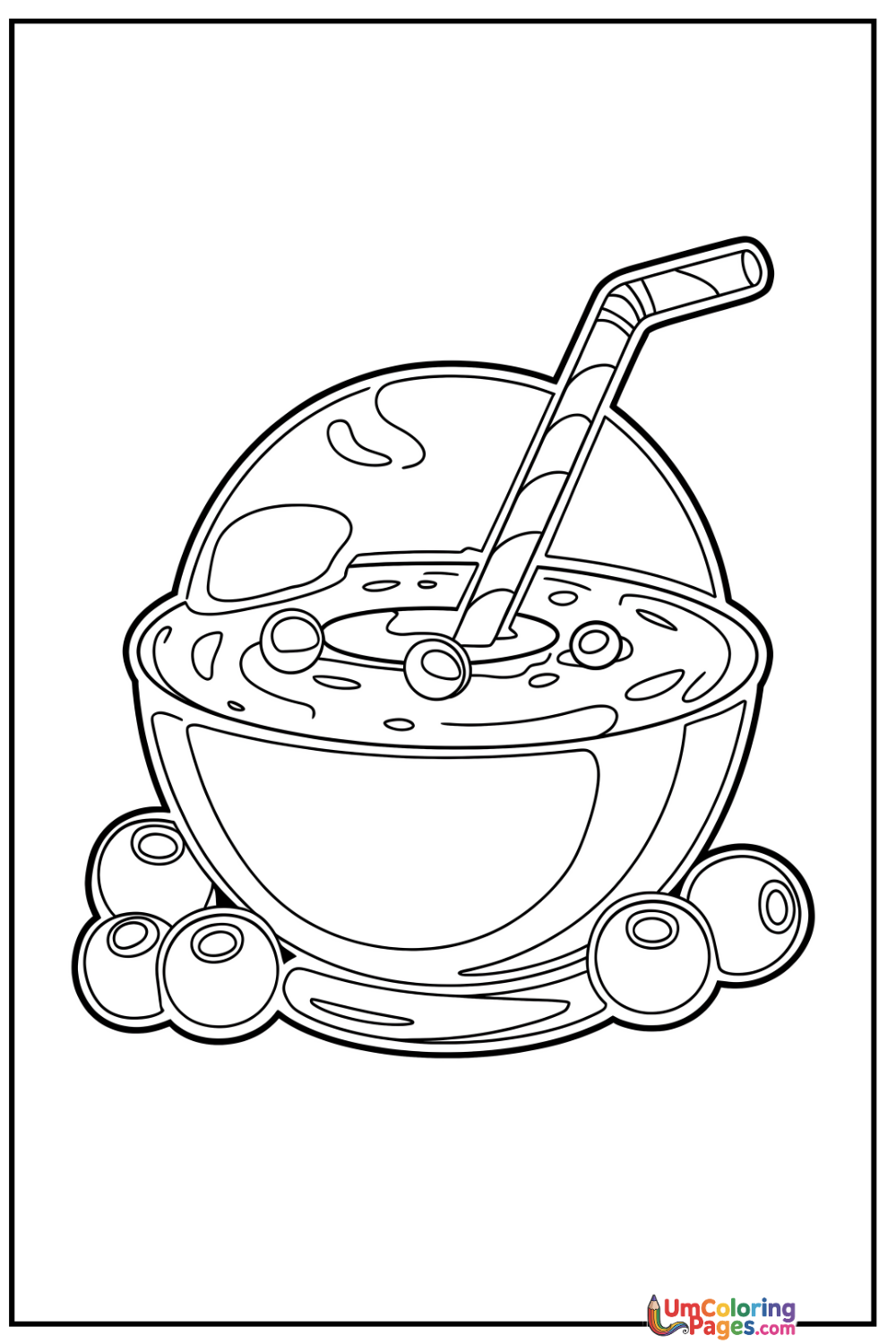 Smoothie coloring page - free printable