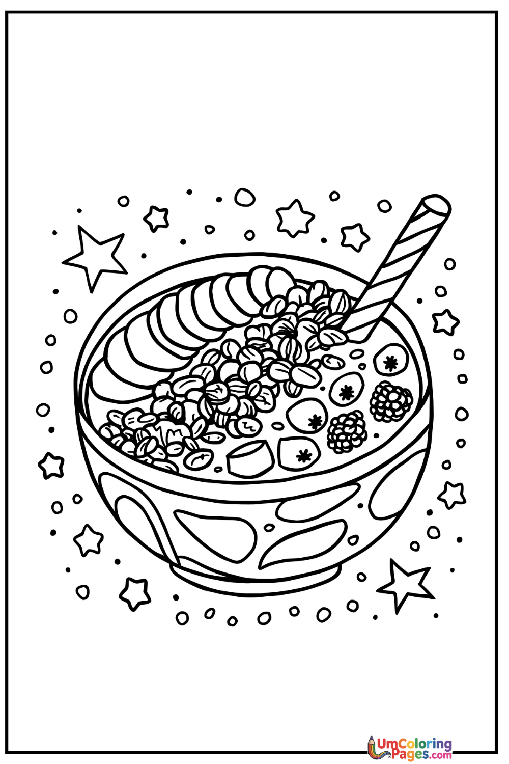 Smoothie coloring page 5 - free printable PDF