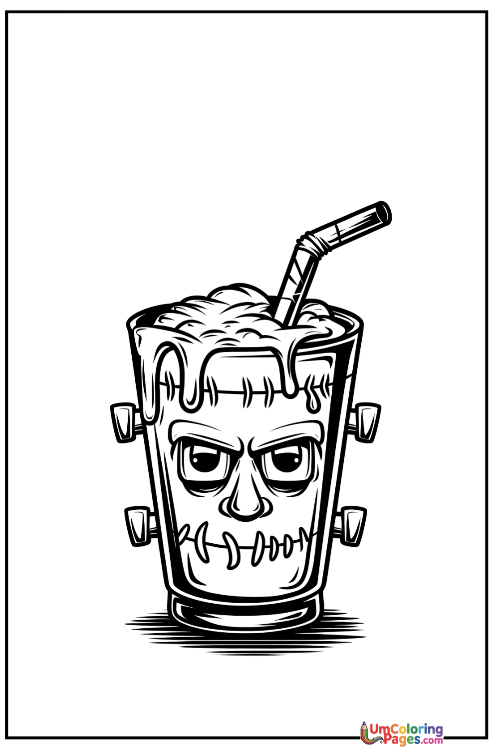 Smoothie coloring page 6 - free printable PDF