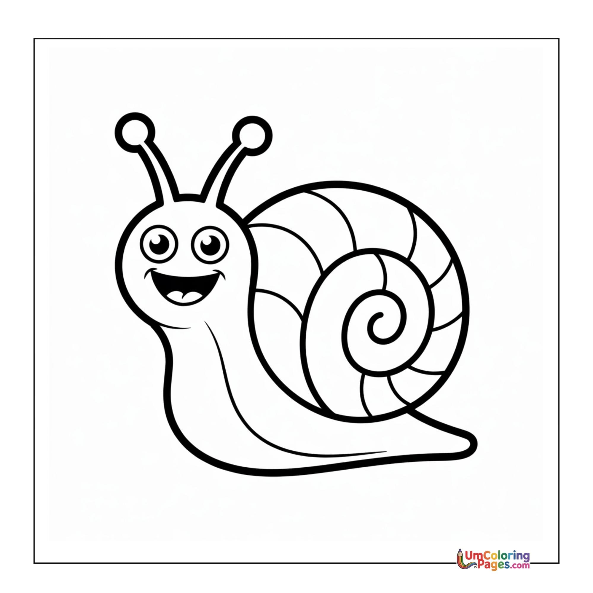 Snail coloring page 3 - free printable PDF