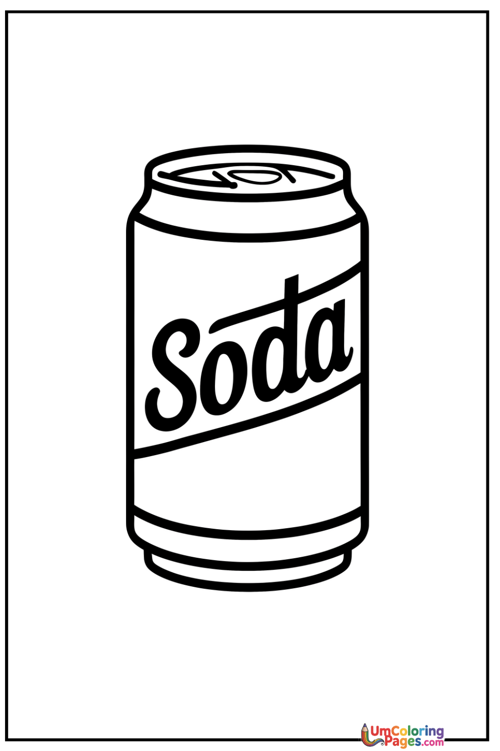 Soda coloring page - free printable