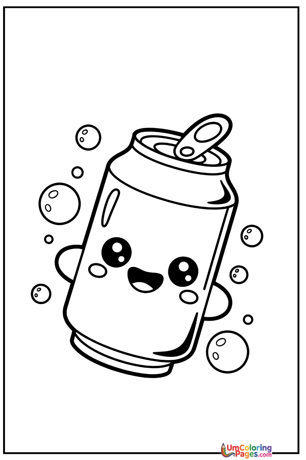 Soda coloring page 2 - free printable PDF