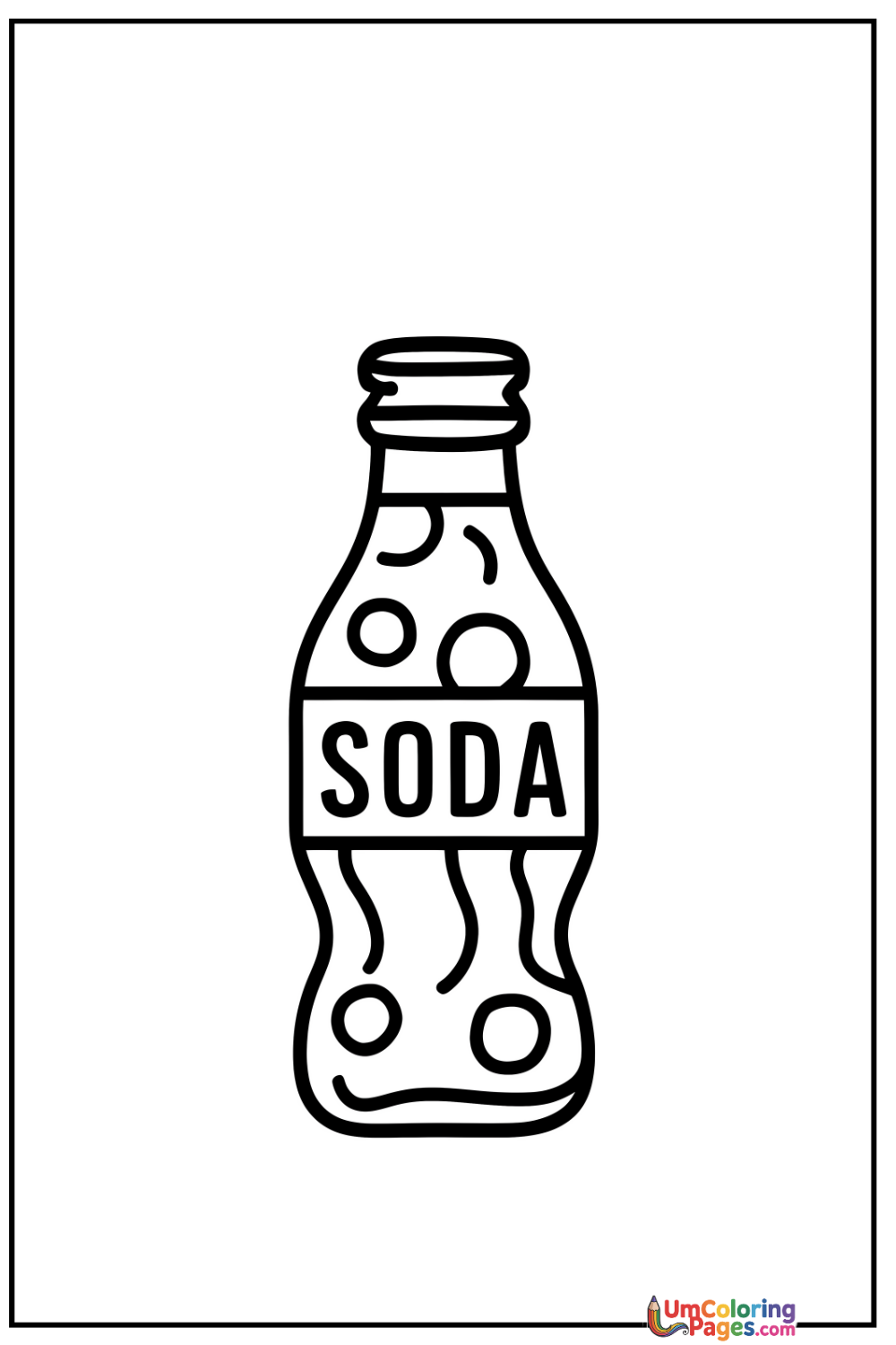 Soda coloring page 3 - free printable PDF