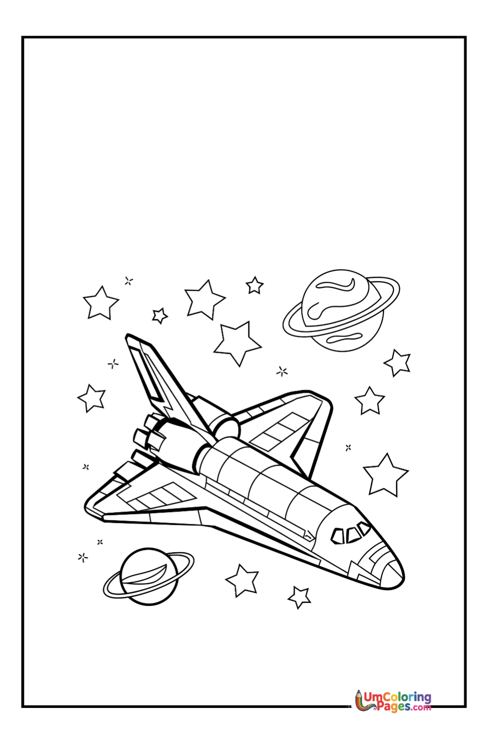 Space Shuttle coloring page 3 - free printable PDF