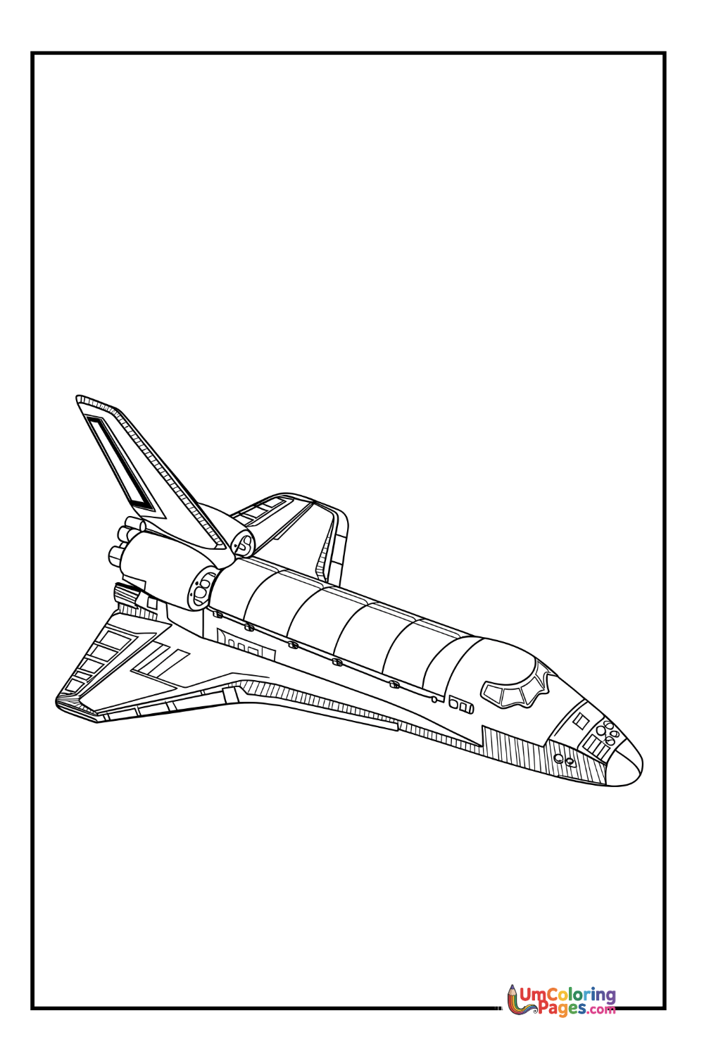 Space Shuttle coloring page 6 - free printable PDF