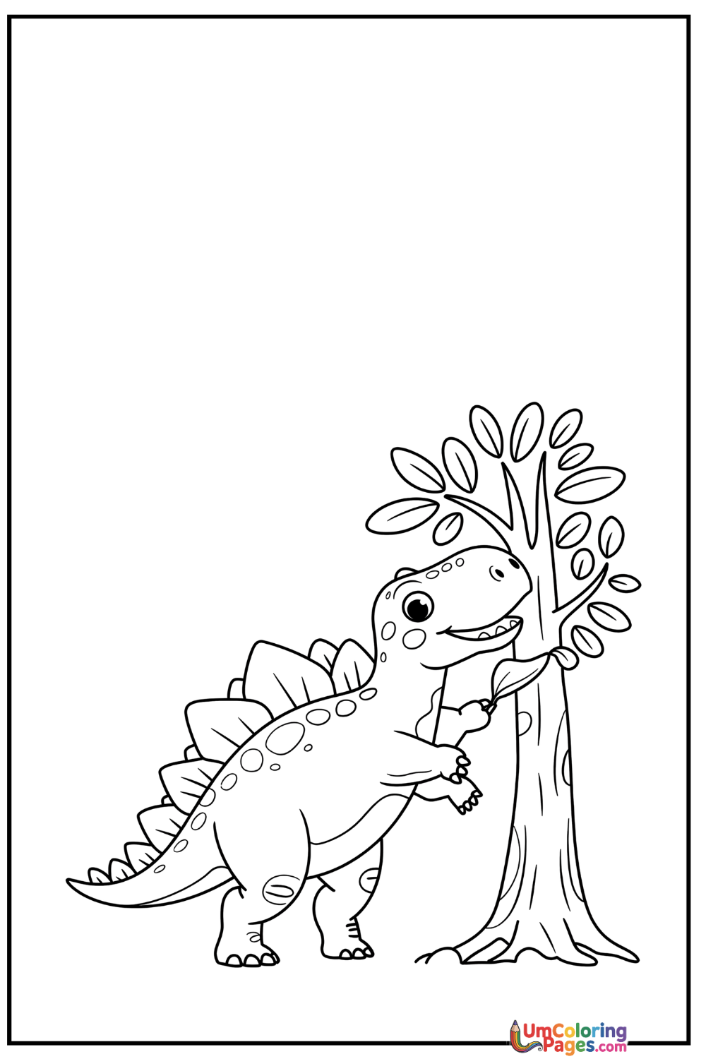 Stegosaurus coloring page - free printable