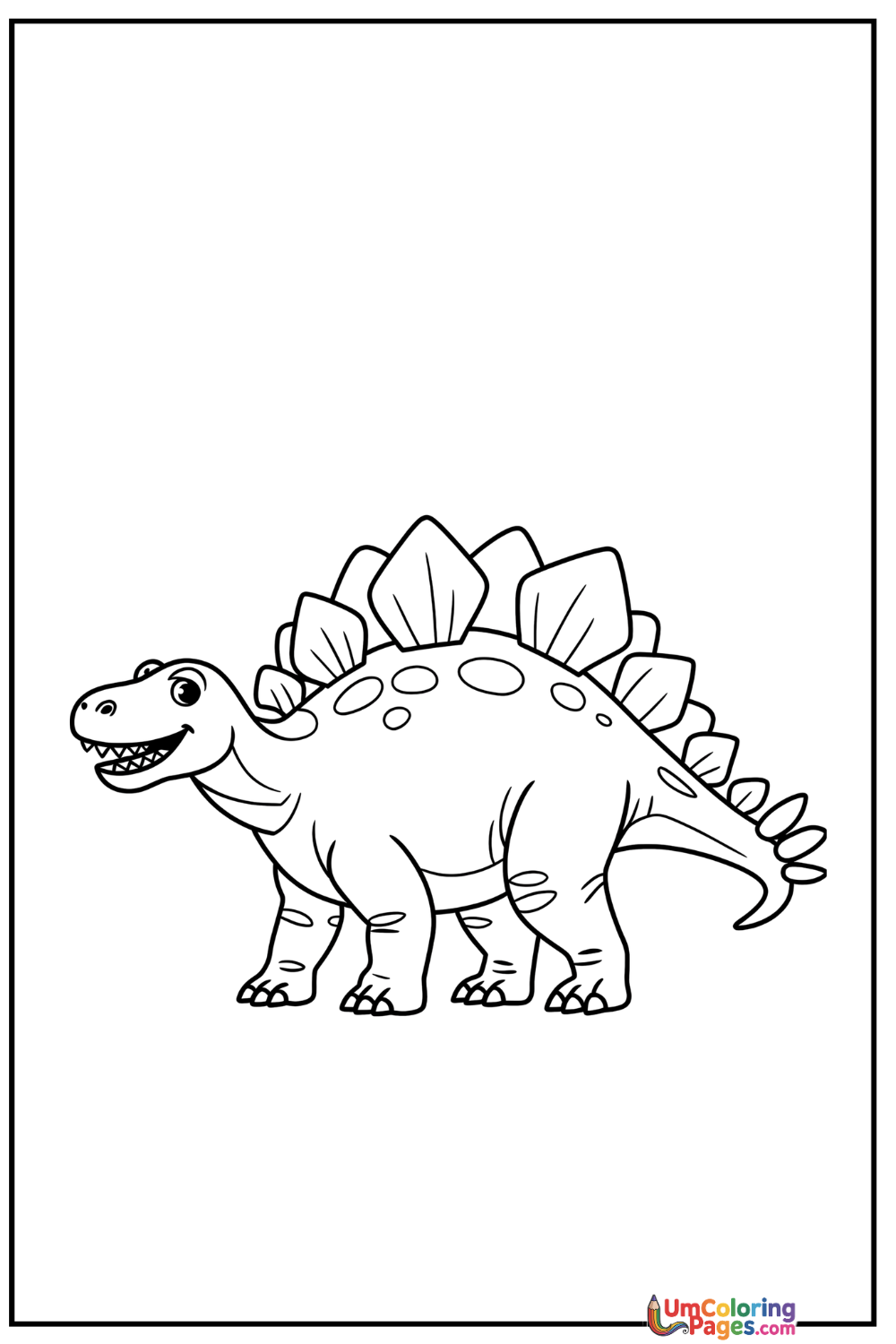 Stegosaurus coloring page 4 - free printable PDF