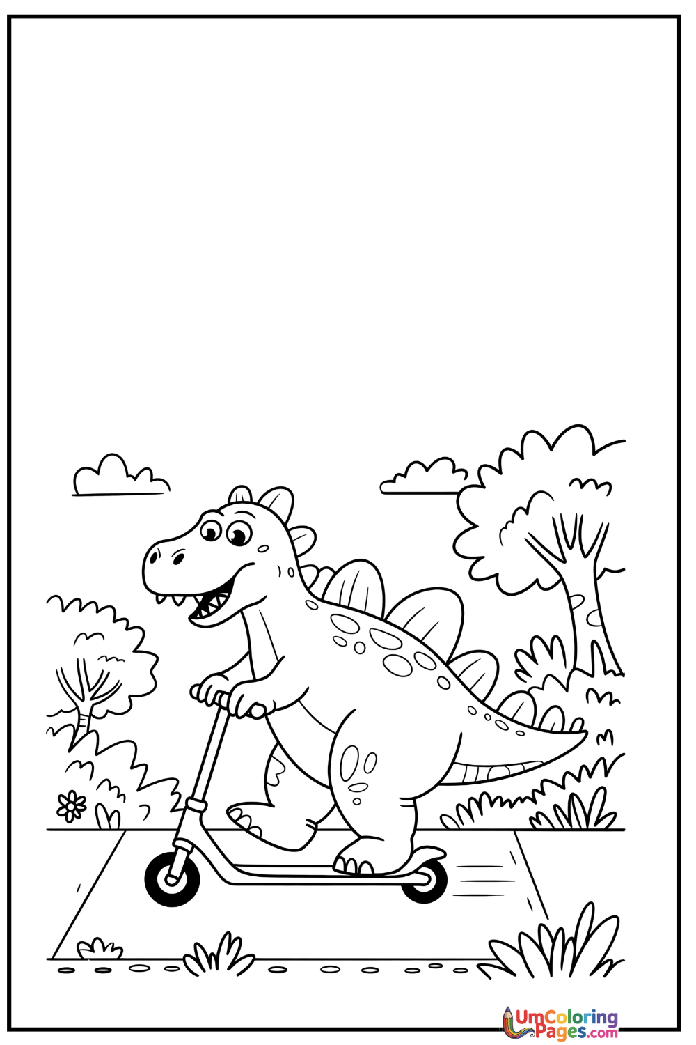 Stegosaurus coloring page 5 - free printable PDF