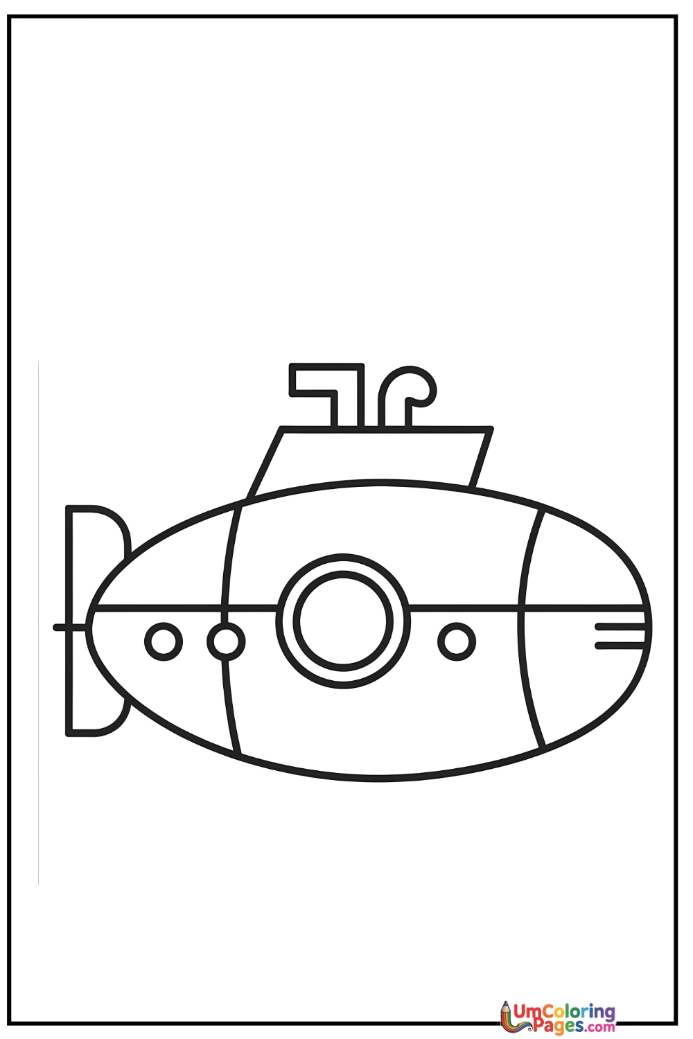 Submarine coloring page 8 - free printable PDF