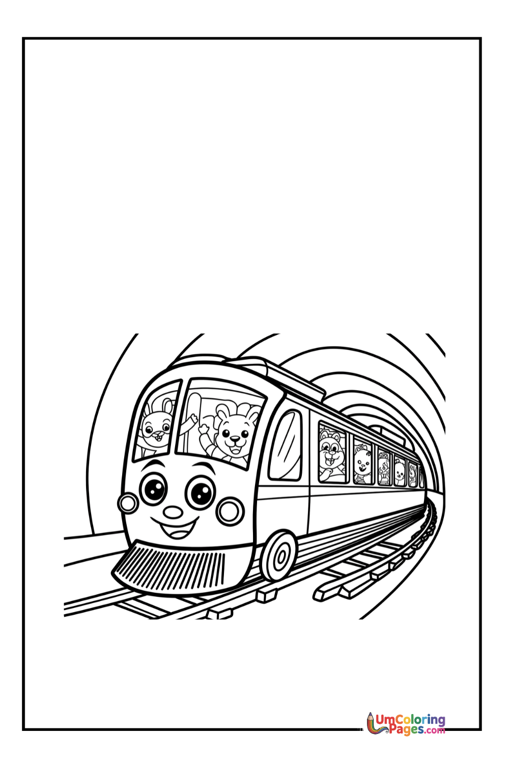 Subway Train coloring page - free printable