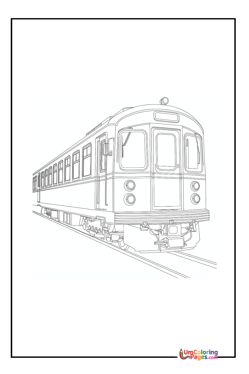 Subway Train coloring page 2 - free printable PDF