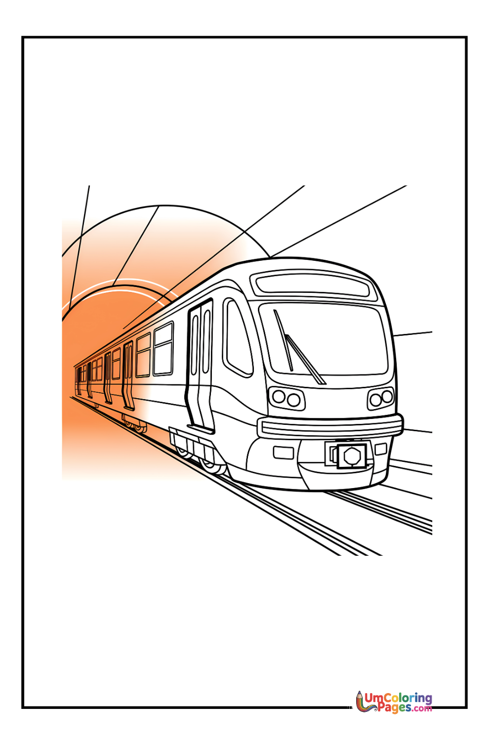Subway Train coloring page 4 - free printable PDF