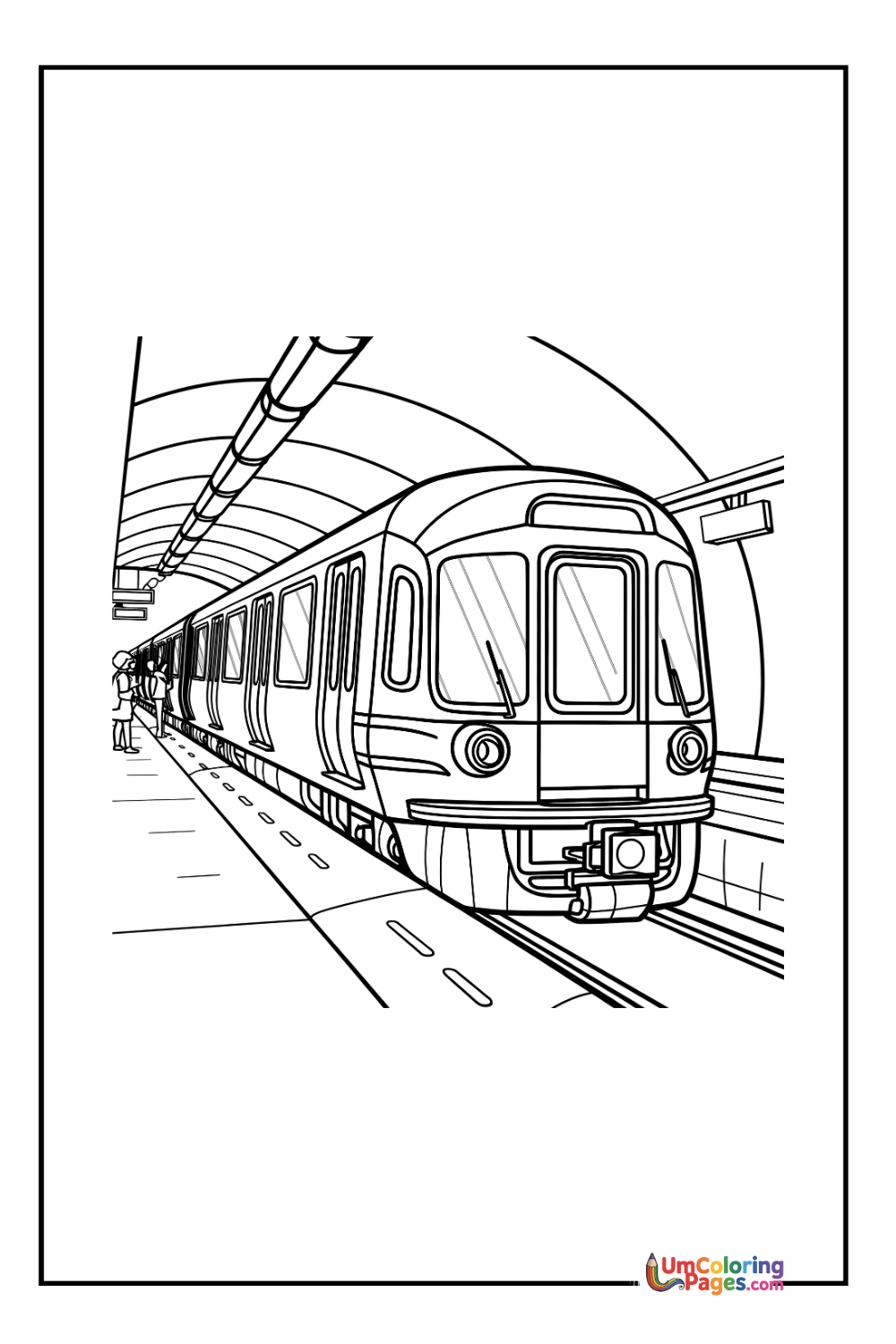 Subway Train coloring page 5 - free printable PDF