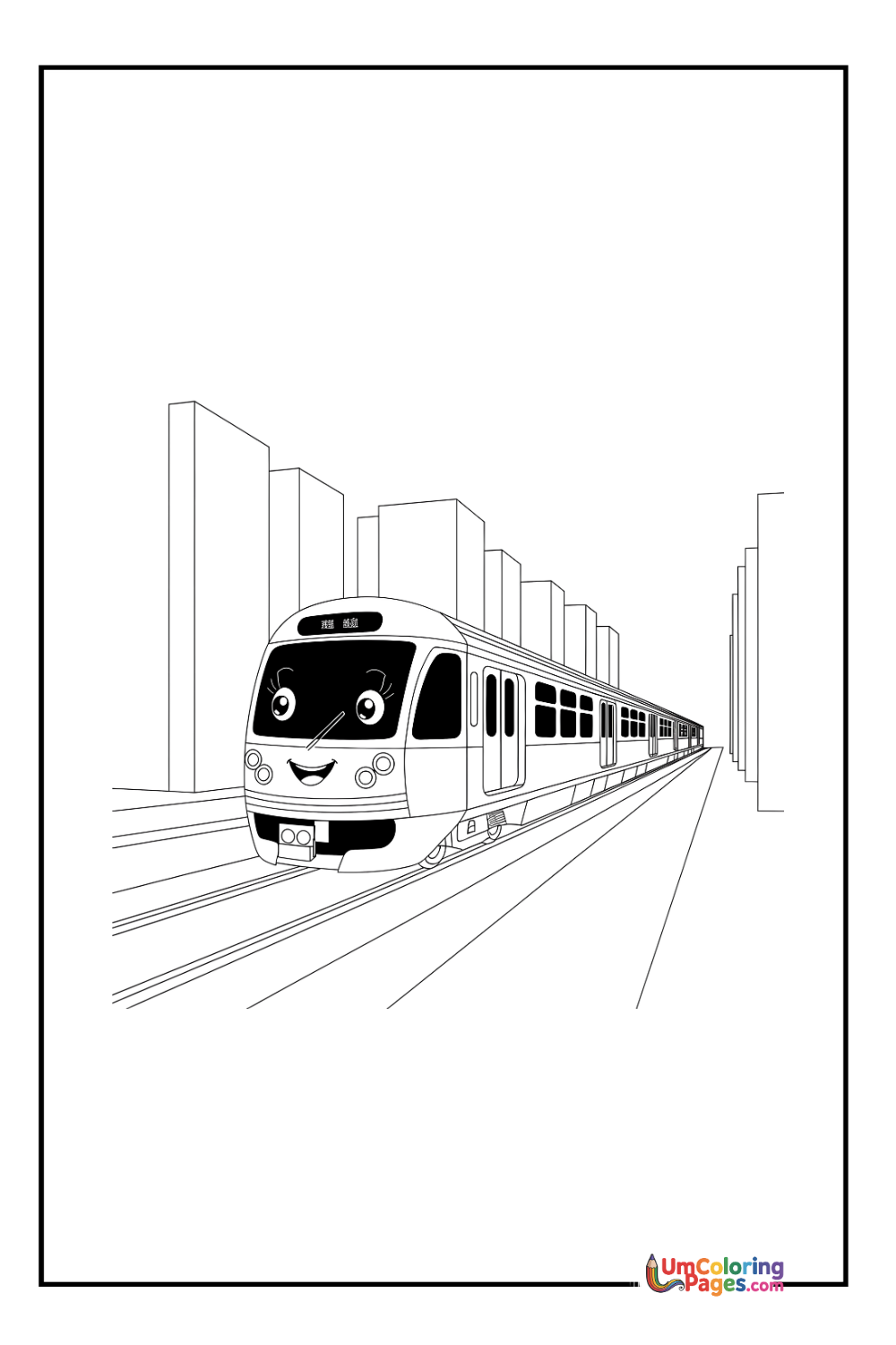 Subway Train coloring page 6 - free printable PDF