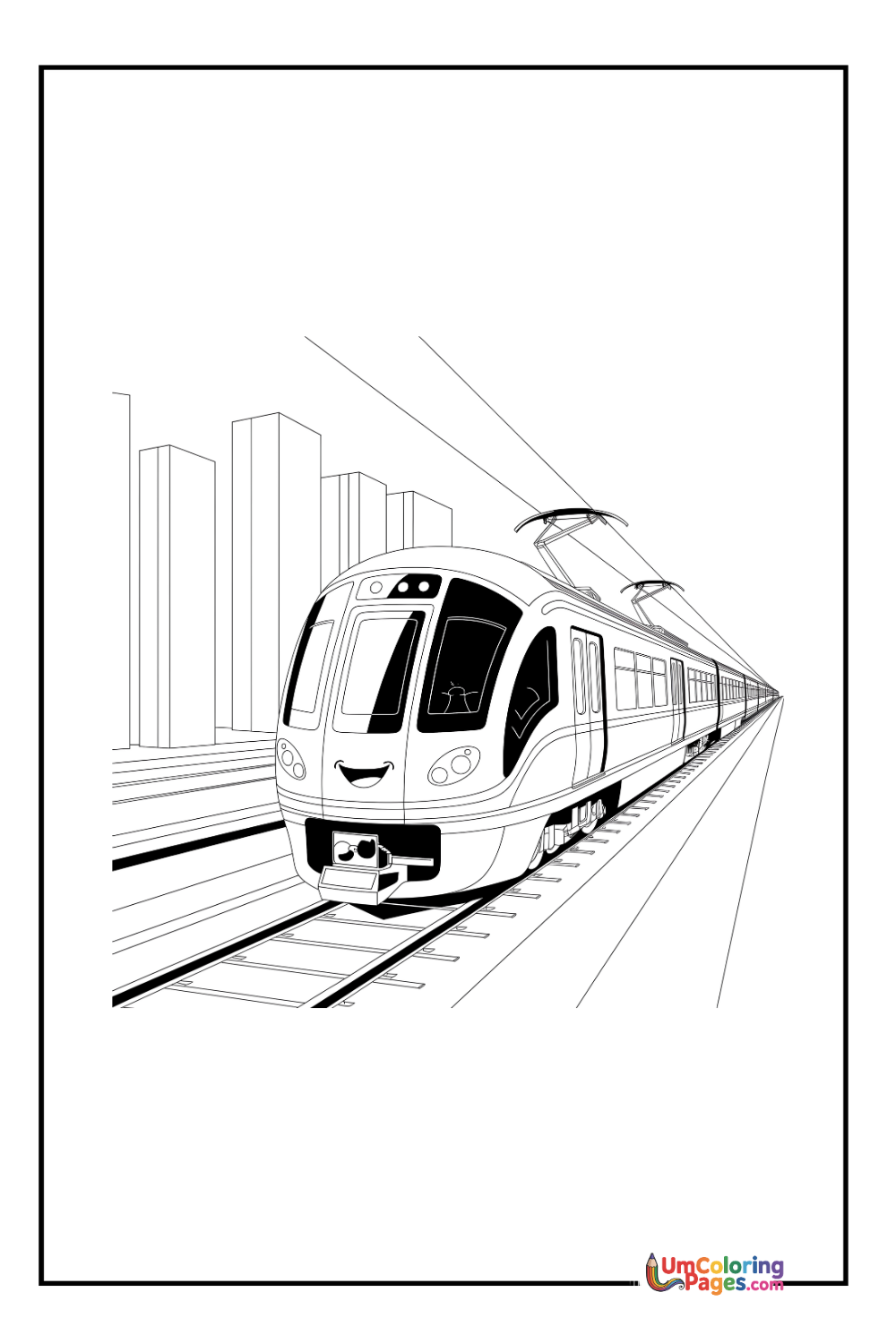 Subway Train coloring page 7 - free printable PDF